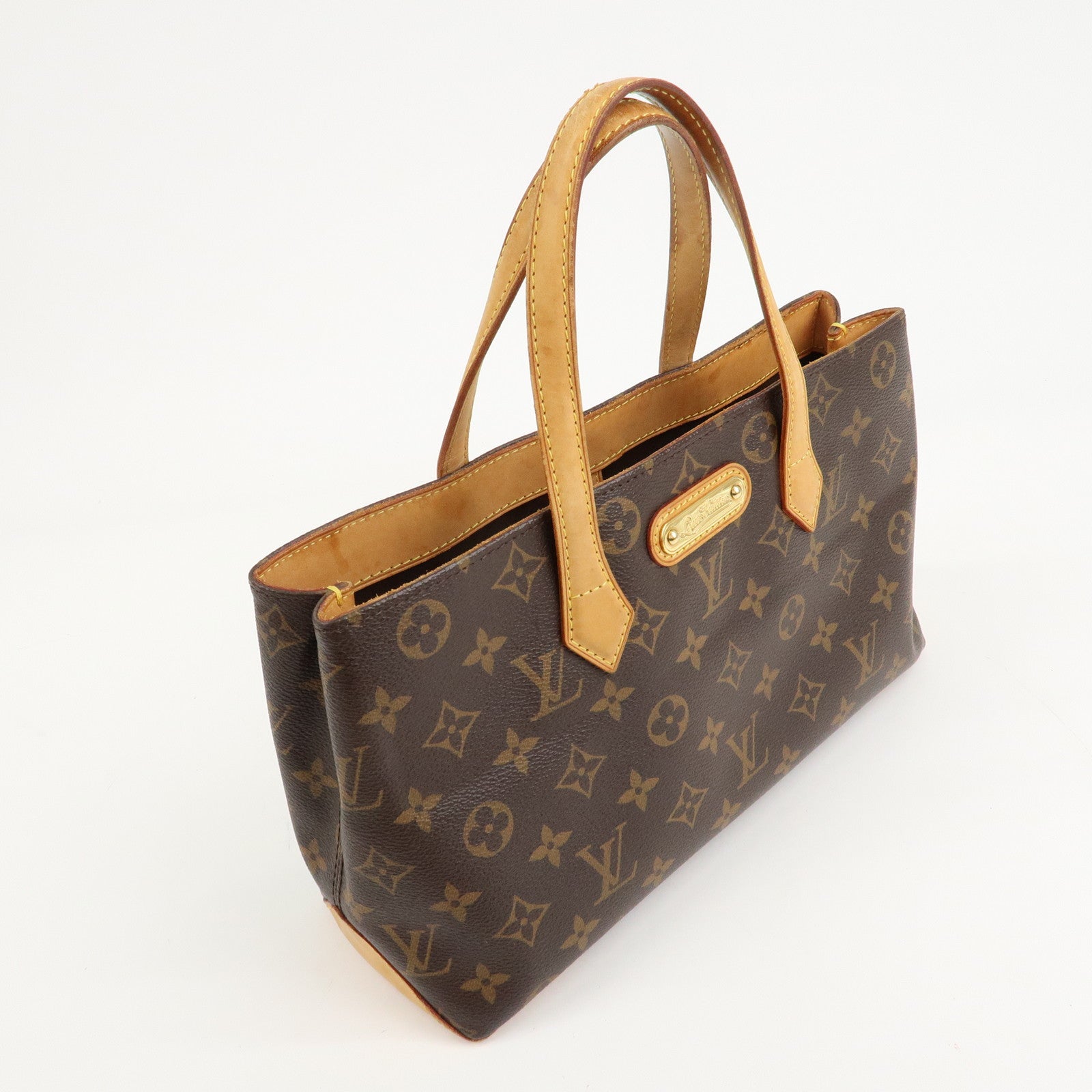 Louis Vuitton Monogram Wilshire PM Hand Bag Brown M45643 Used