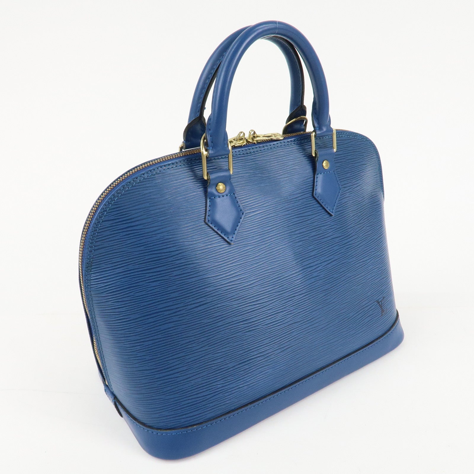 Louis Vuitton Epi Alma Hand Bag Toledo Blue M52145