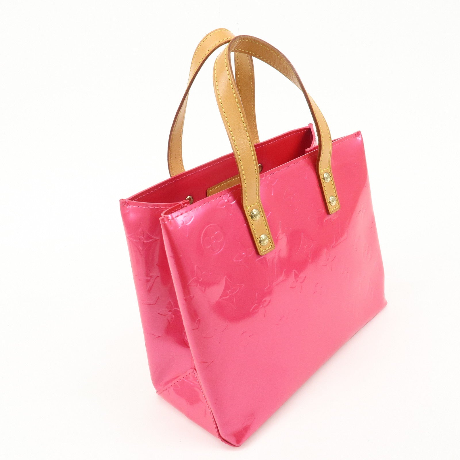 Louis Vuitton Monogram Vernis Lead PM Hand Bag Pink M91221 Used