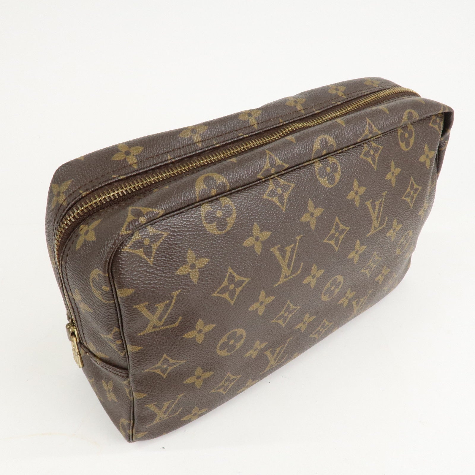 Louis Vuitton Monogram Trousse Toilette 28 Pouch Brown M47522 Used