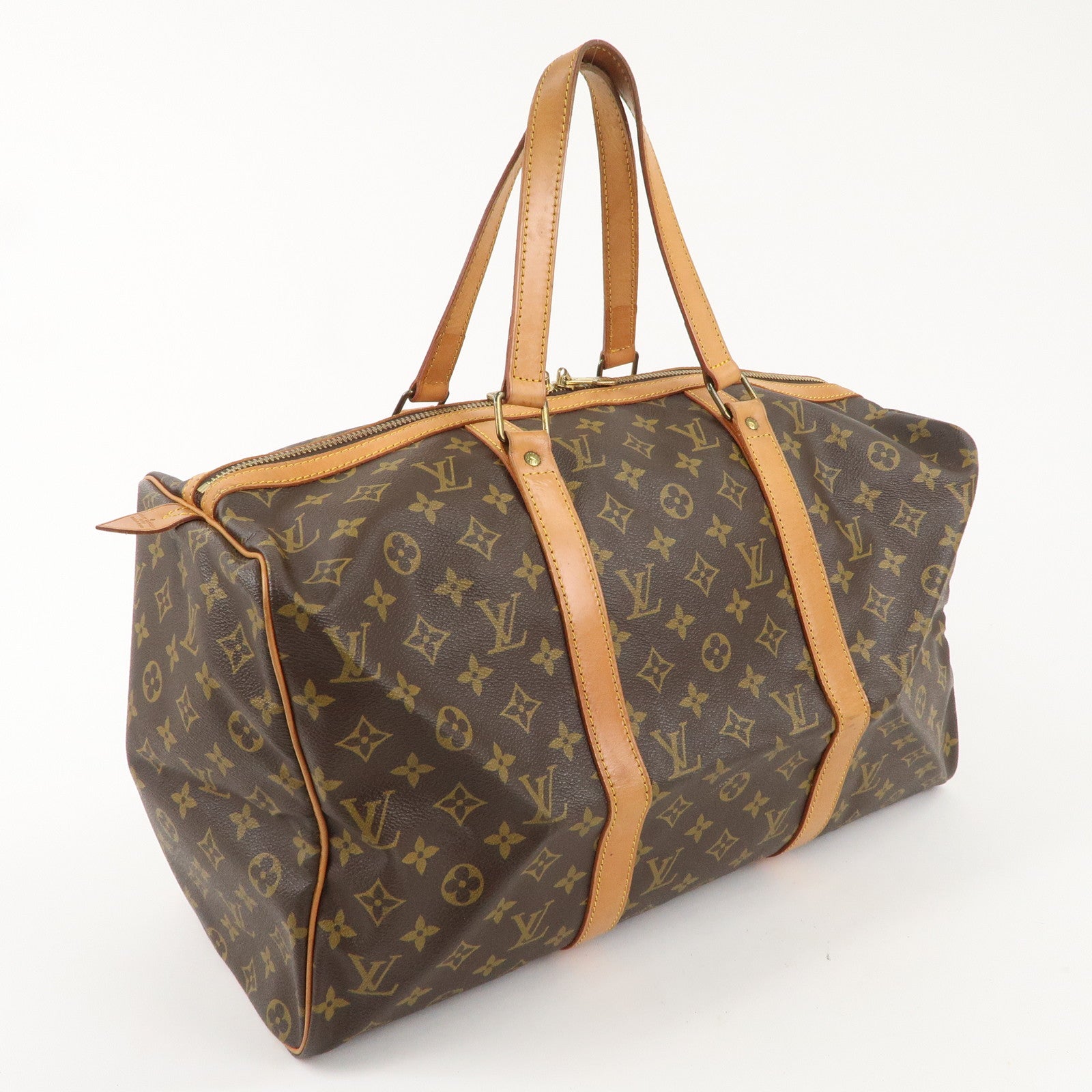 Louis Vuitton Monogram Sac Souple 45 Boston Bag Brown M41624