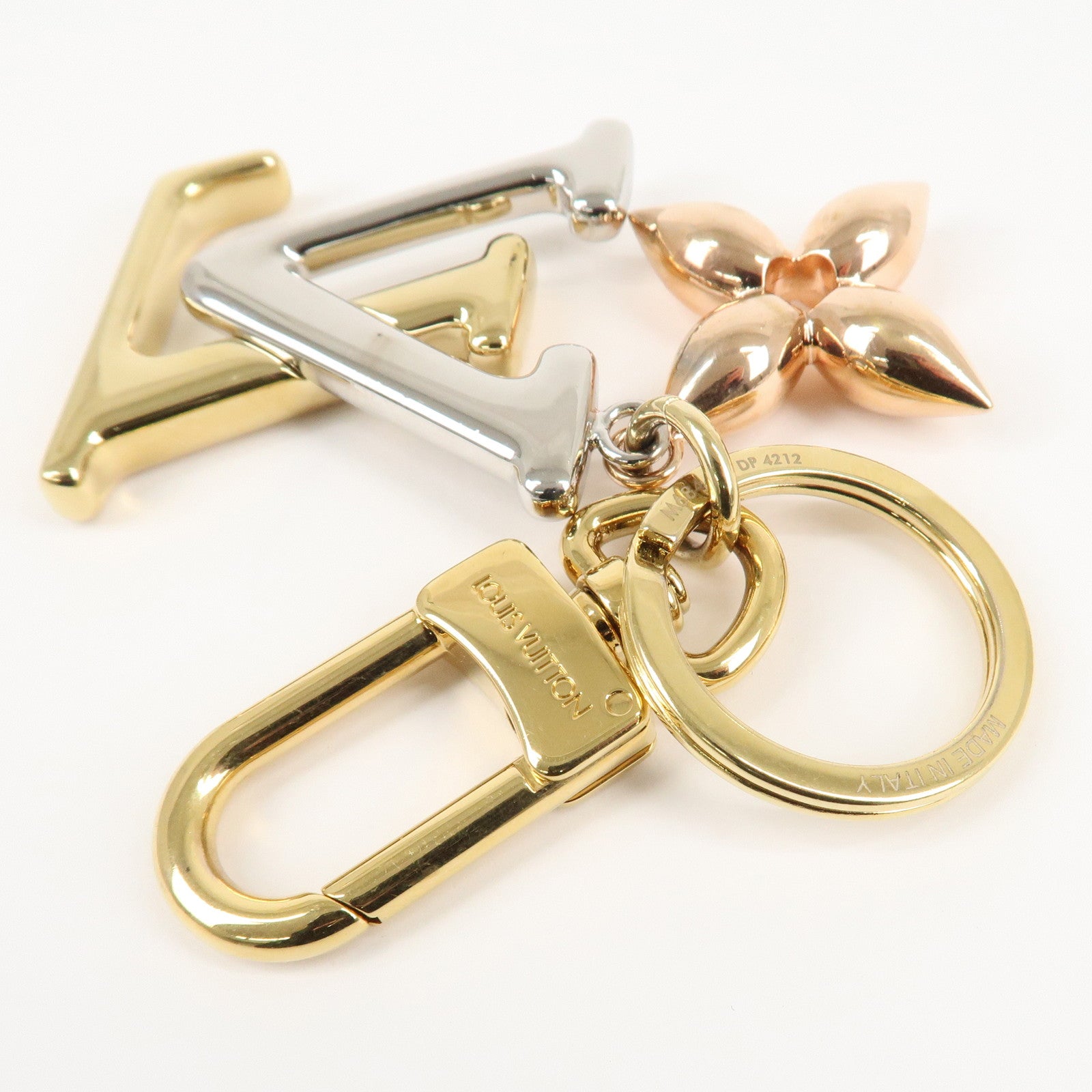 Louis Vuitton LV New Wave Key Chain Key Charm Gold M68449 Used