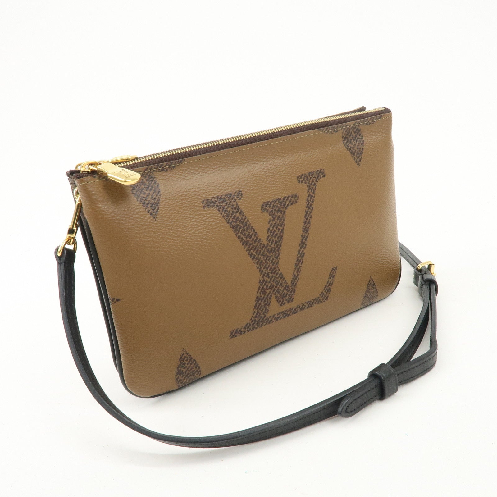 Louis Vuitton Giant Reverse Pochette Double Zip Shoulder Bag Used