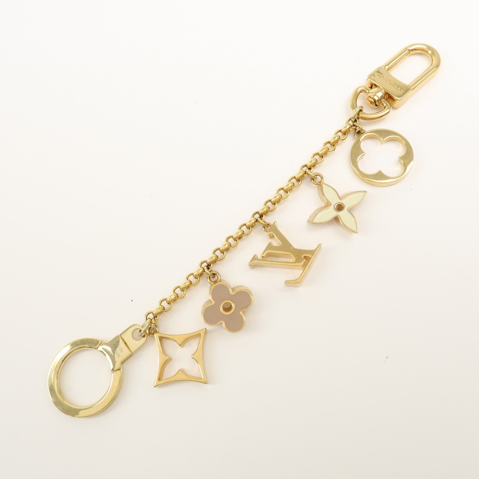 Louis Vuitton  Chain Fleur de Monogram LV Logo Bag Charm M65111 Used