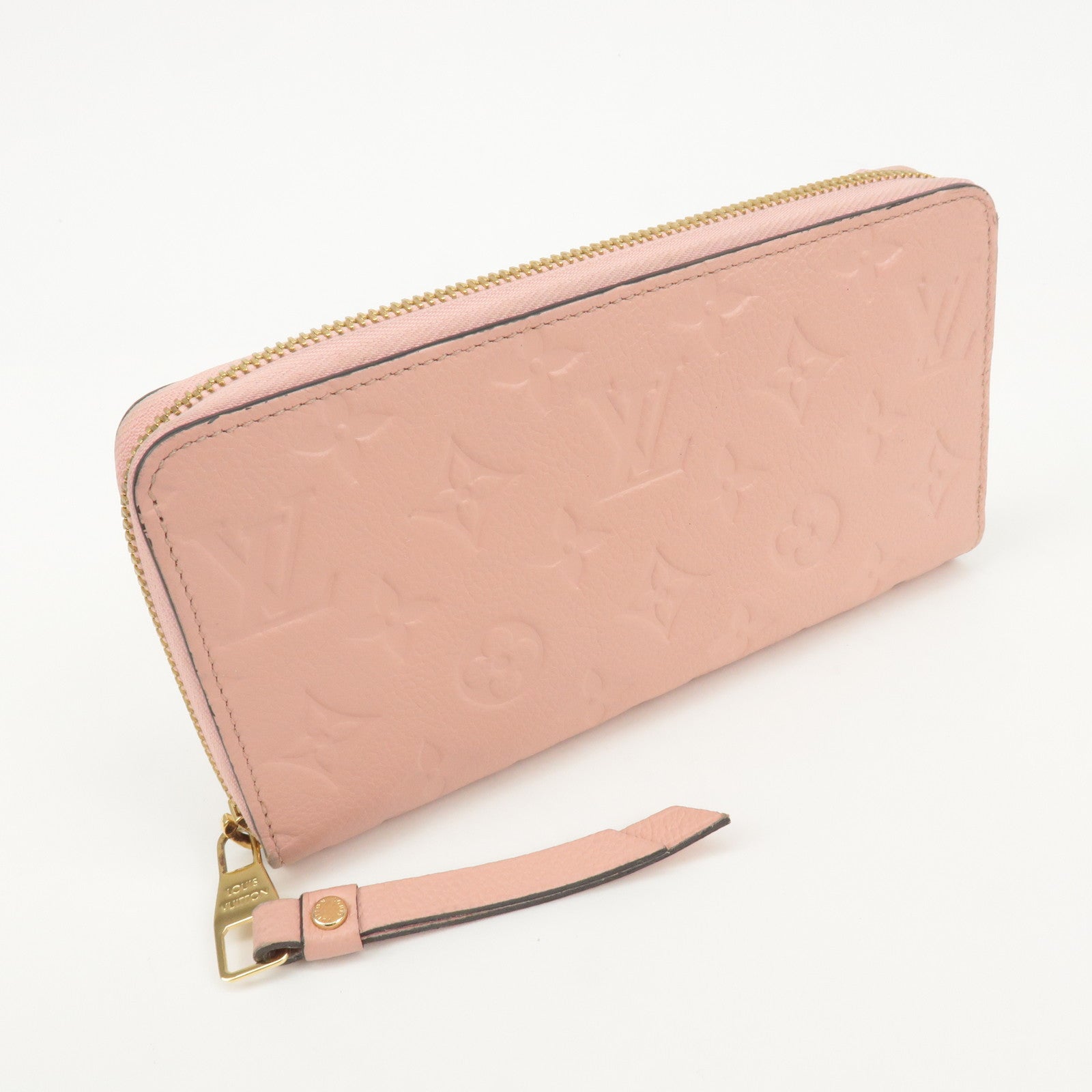 Louis Vuitton Monogram Empreinte Zippy Wallet Rose Poudre M64090 Used