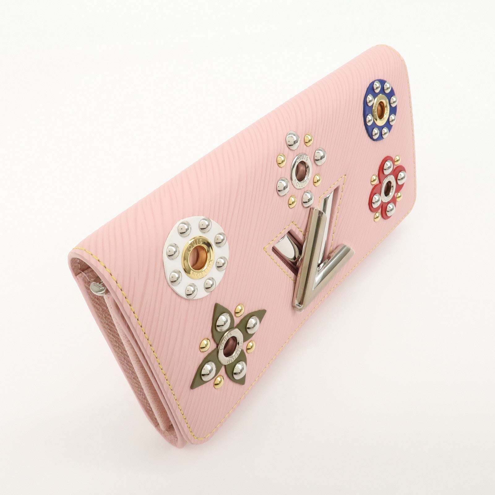 Louis Vuitton Epi Portefeuille Twist Flower Wallet M62482 Used