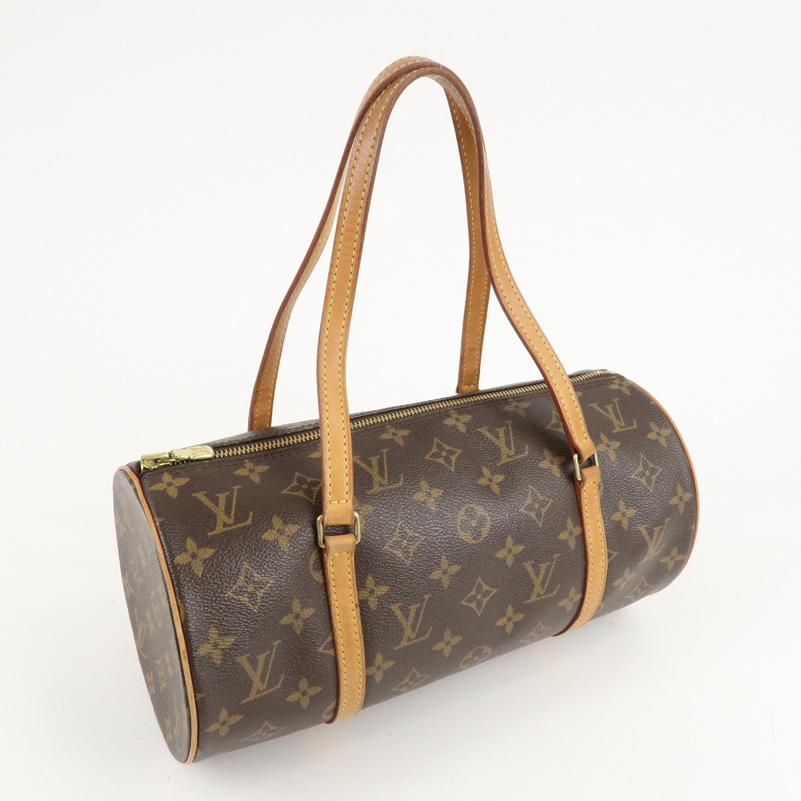 Louis Vuitton Monogram Papillon 30 Hand Bag Brown M51385 Used