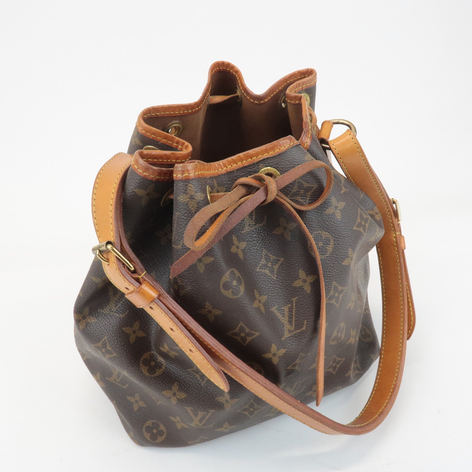 Louis Vuitton Monogram Petit Noe Shoulder Bag Brown M42226 Used