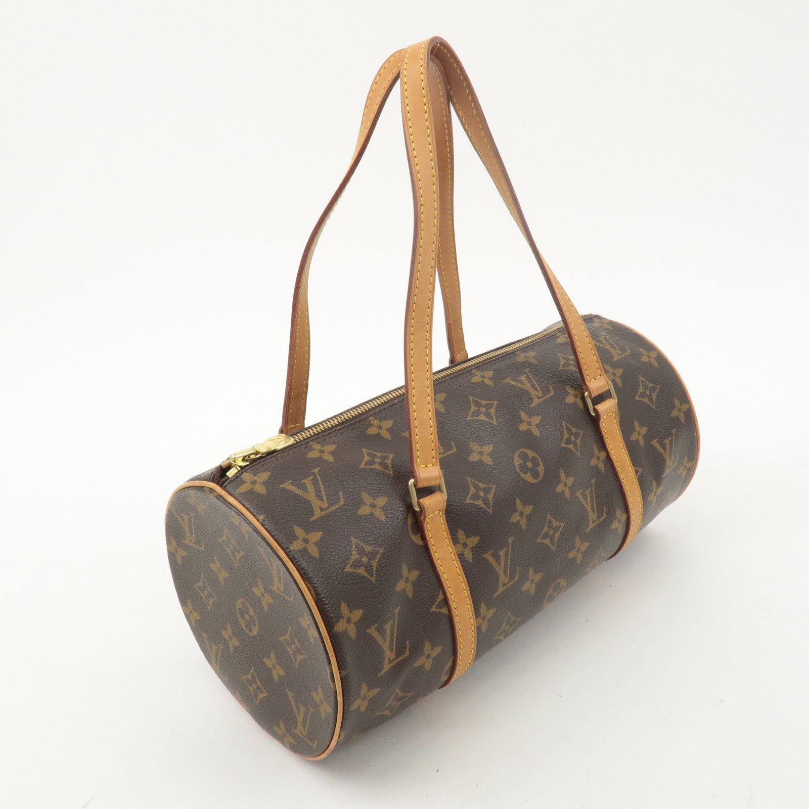 Louis Vuitton Monogram Papillon 30 Hand Bag 
Pouch Brown M51385