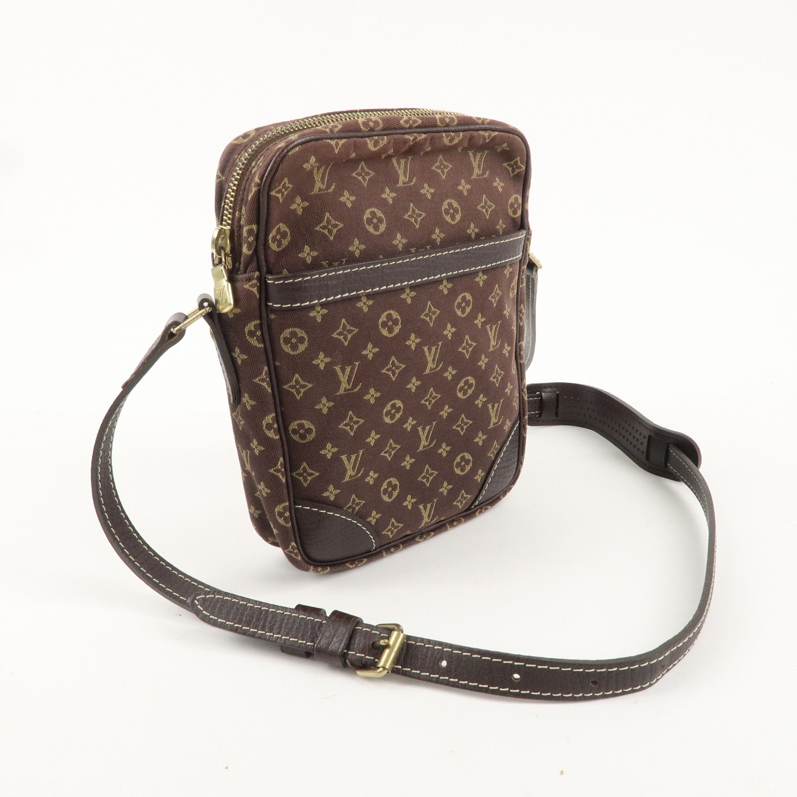 Louis Vuitton Monogram Mini Lin Danube Shoulder Bag Brown M95228