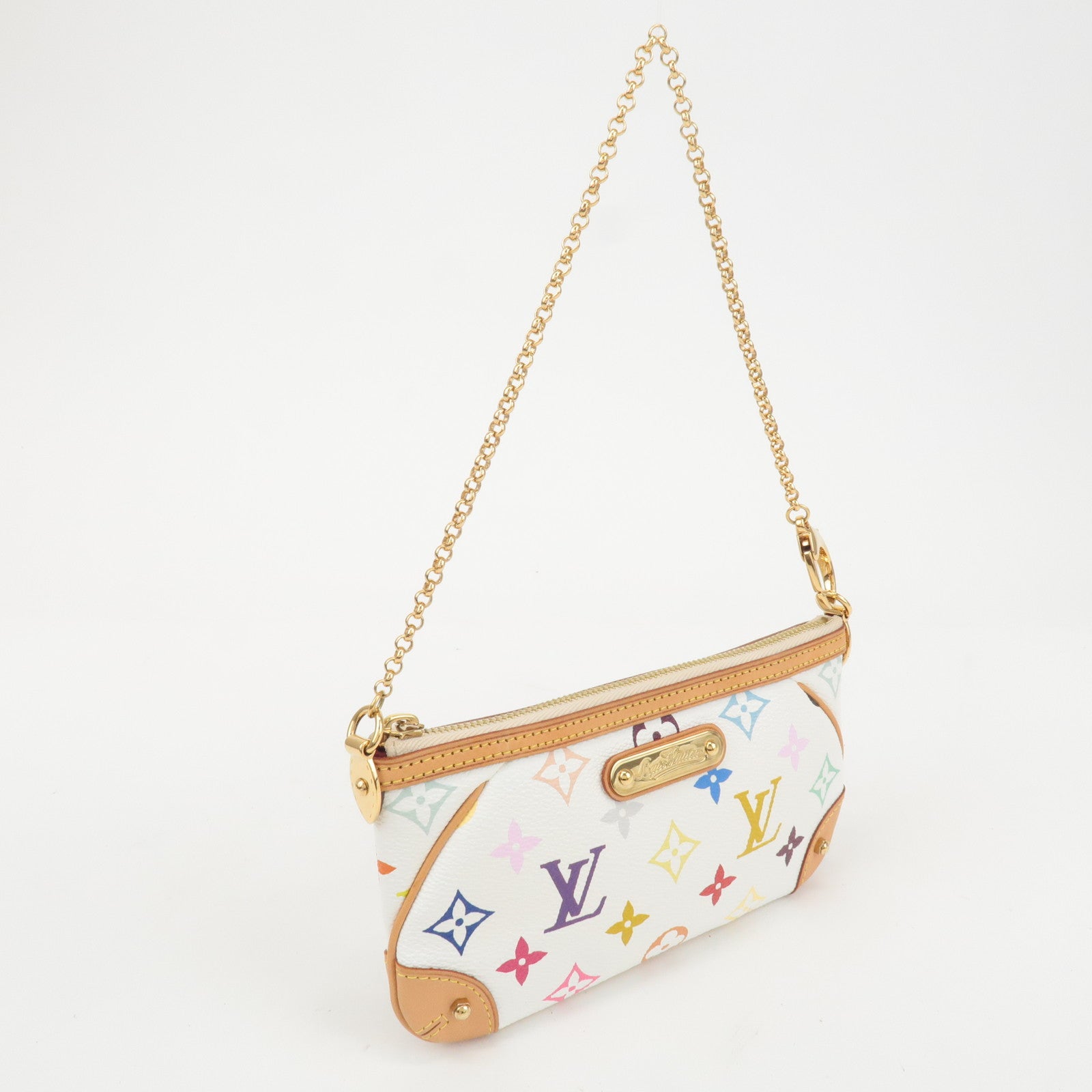 Louis Vuitton Monogram Multicolor Pochette Milla MM Blanc M60096