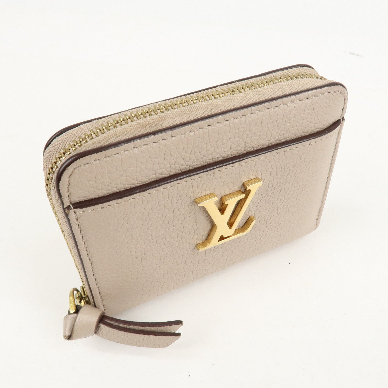 Louis Vuitton Lock Me Zippy Coin Purse Coin Case Beige M80100