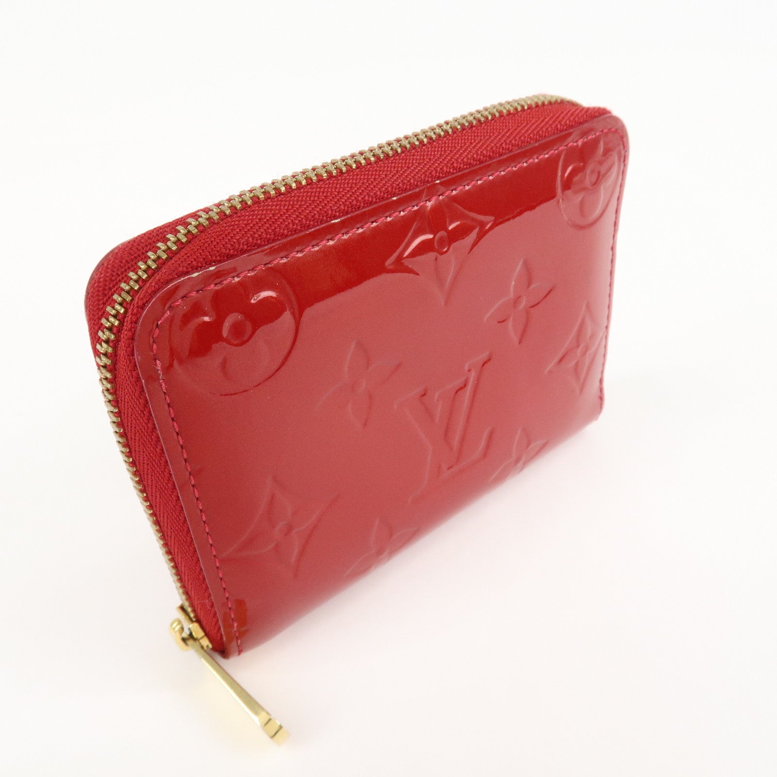 Louis Vuitton Monogram Vernis Zippy Coin Purse M93608 Red