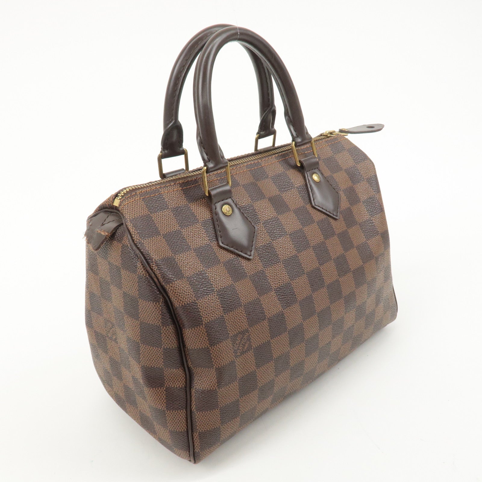 Louis Vuitton Damier Ebene Speedy 25 Hand Bag Boston Bag N41532