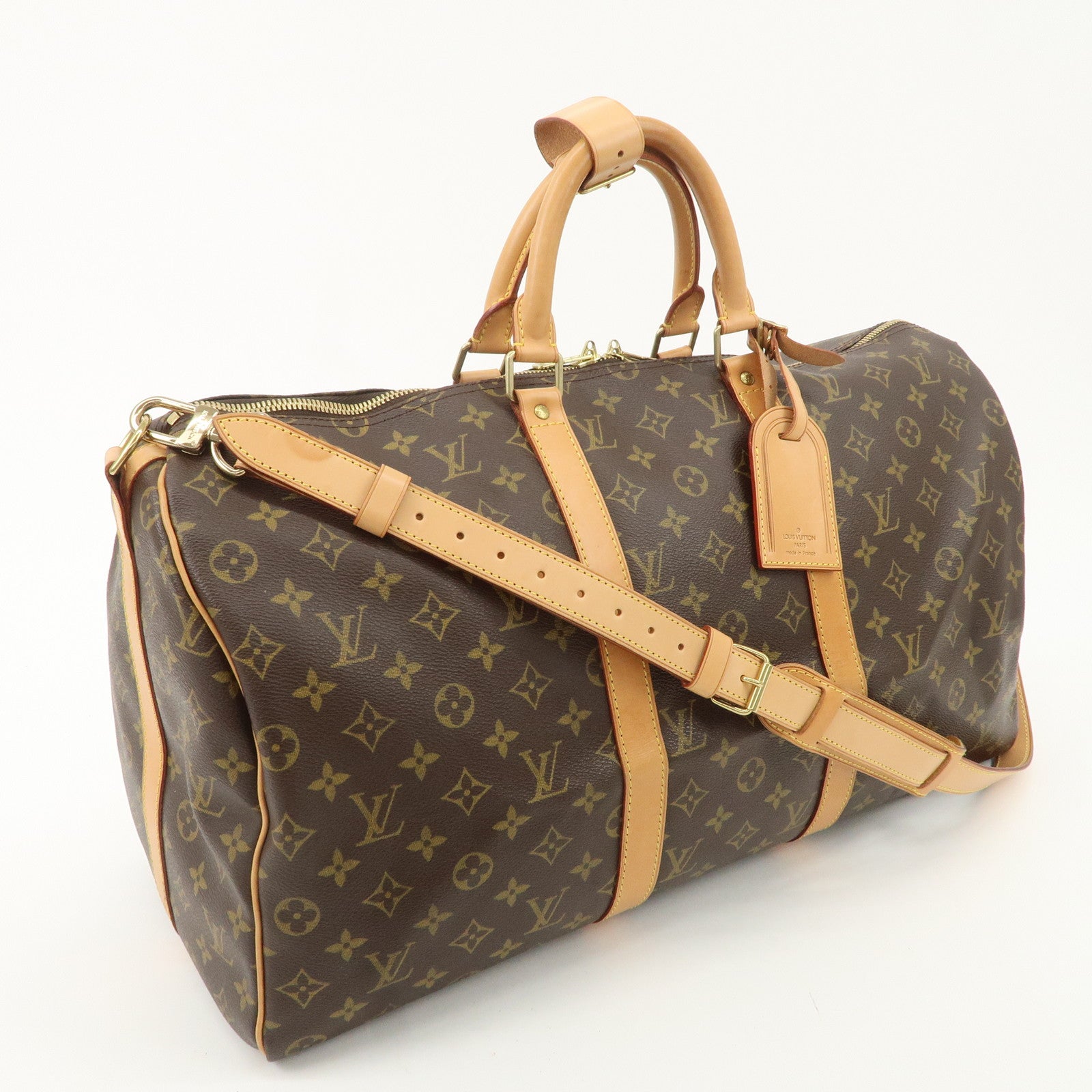 Louis Vuitton Monogram Keep All Bandouliere 50 Boston Bag M41416 Used