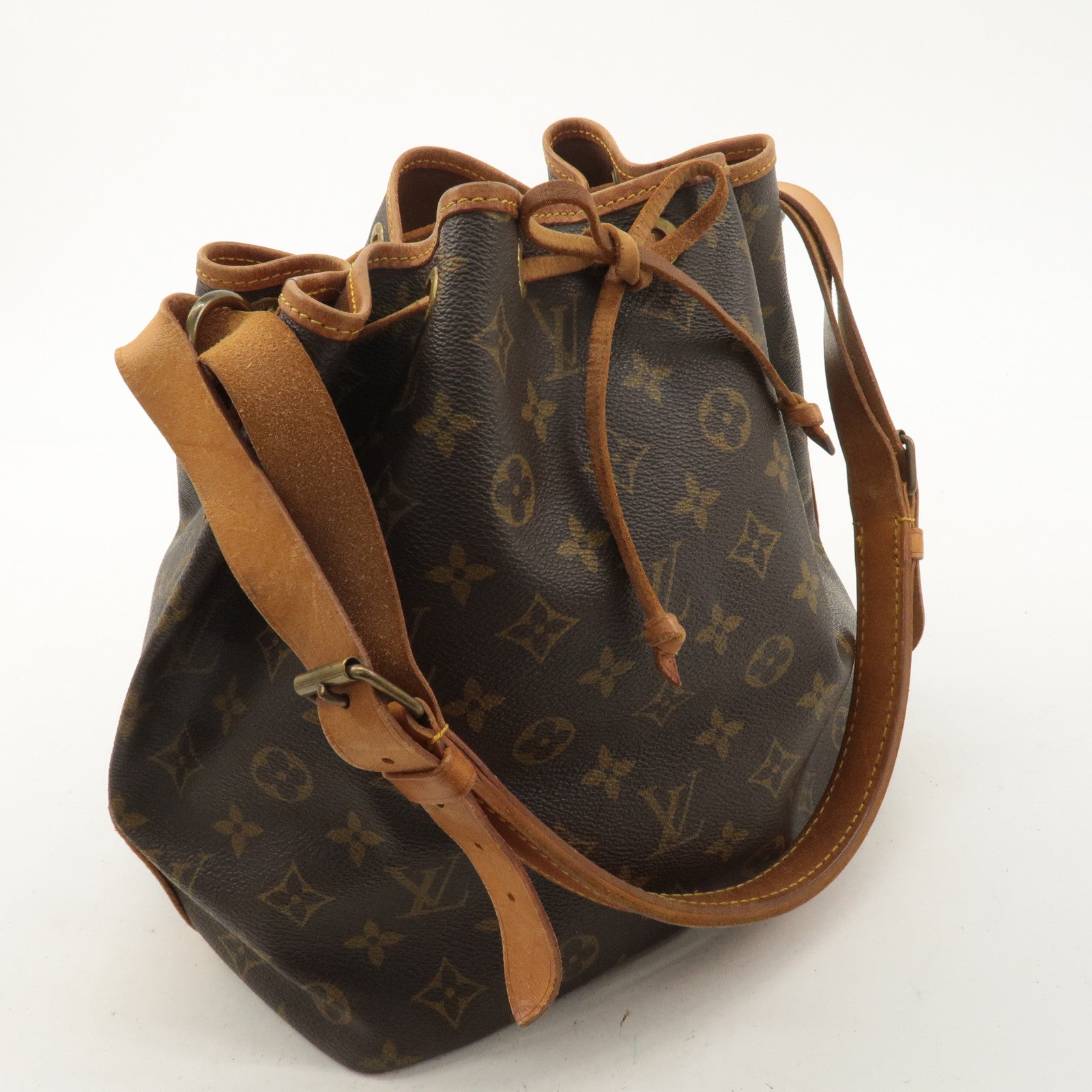 Louis Vuitton Monogram Petit Noe Shoulder Bag Brown M42226