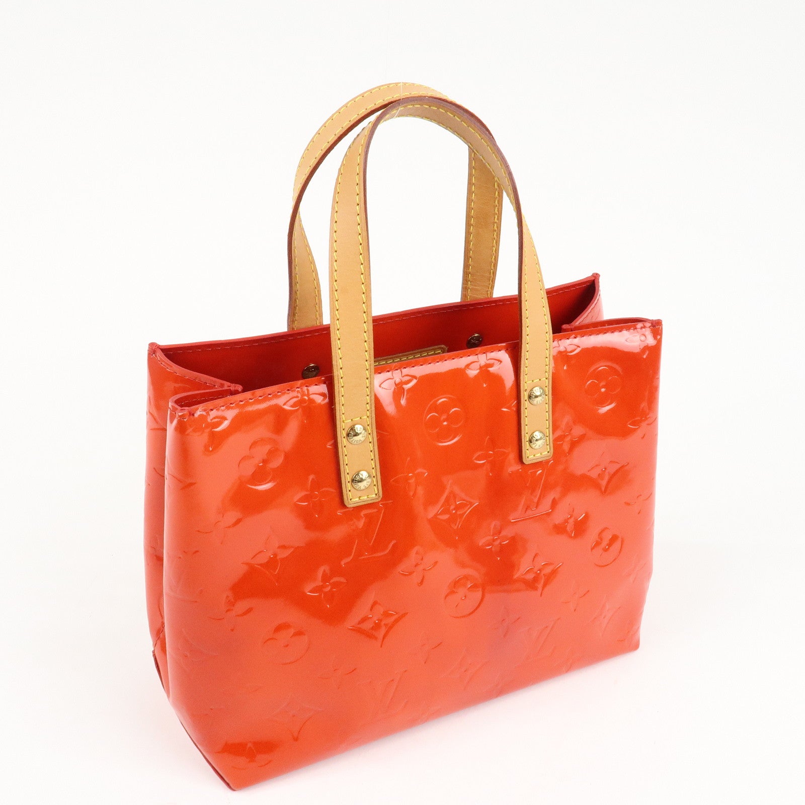 Louis Vuitton Monogram Vernis Lead PM Hand Bag Rouge M91088 Used