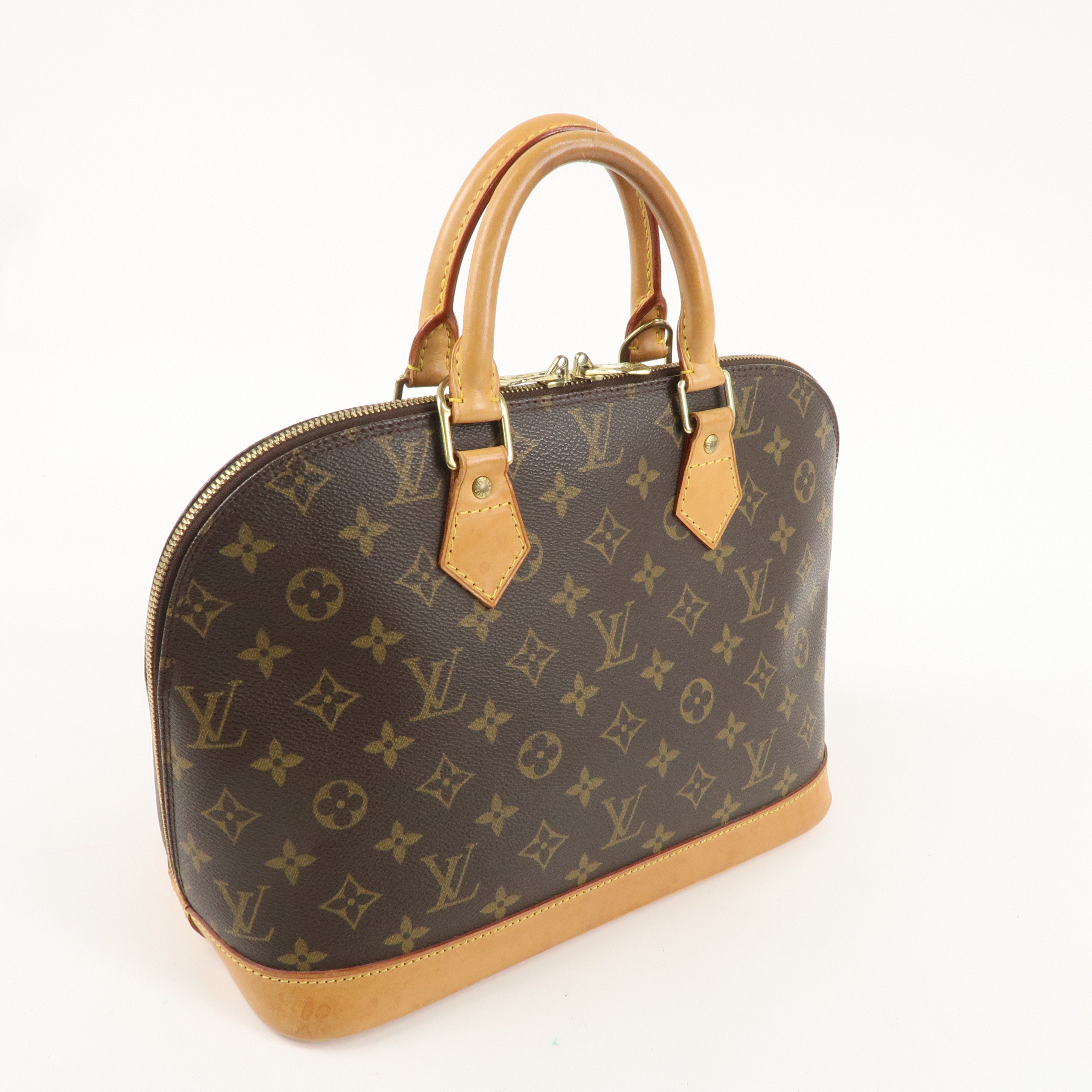 Louis Vuitton Monogram Alma Hand Bag Brown M51130