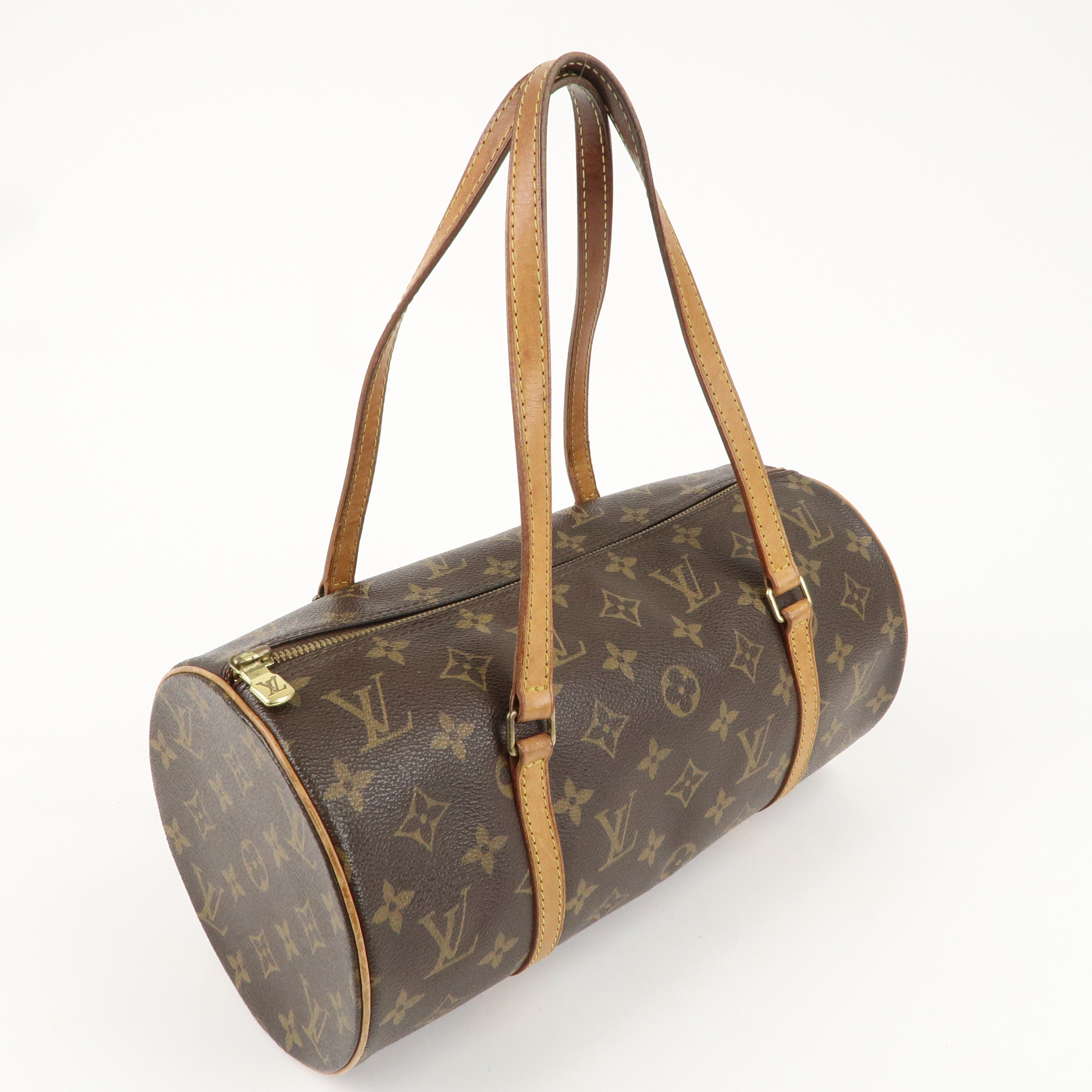 Louis Vuitton Monogram Papillon 30 Hand Bag Brown M51385