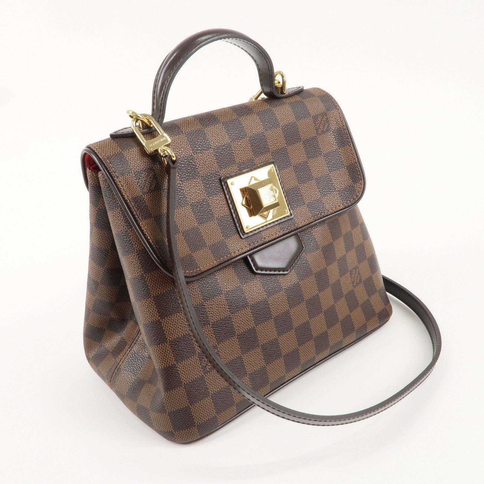 Louis Vuitton Damier Bergamo PM 2Way Shoulder Bag Brown N41167