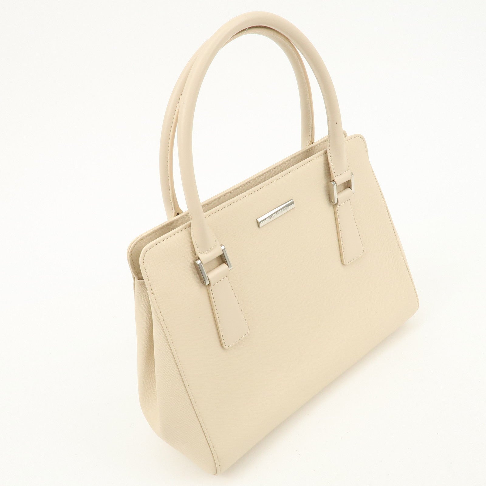 BURBERRY Leather Hand Bag Beige