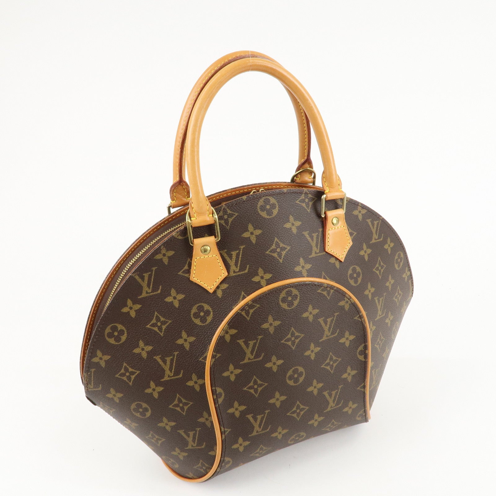 Louis Vuitton Monogram Ellipse MM Hand Bag Brown M51126 Used