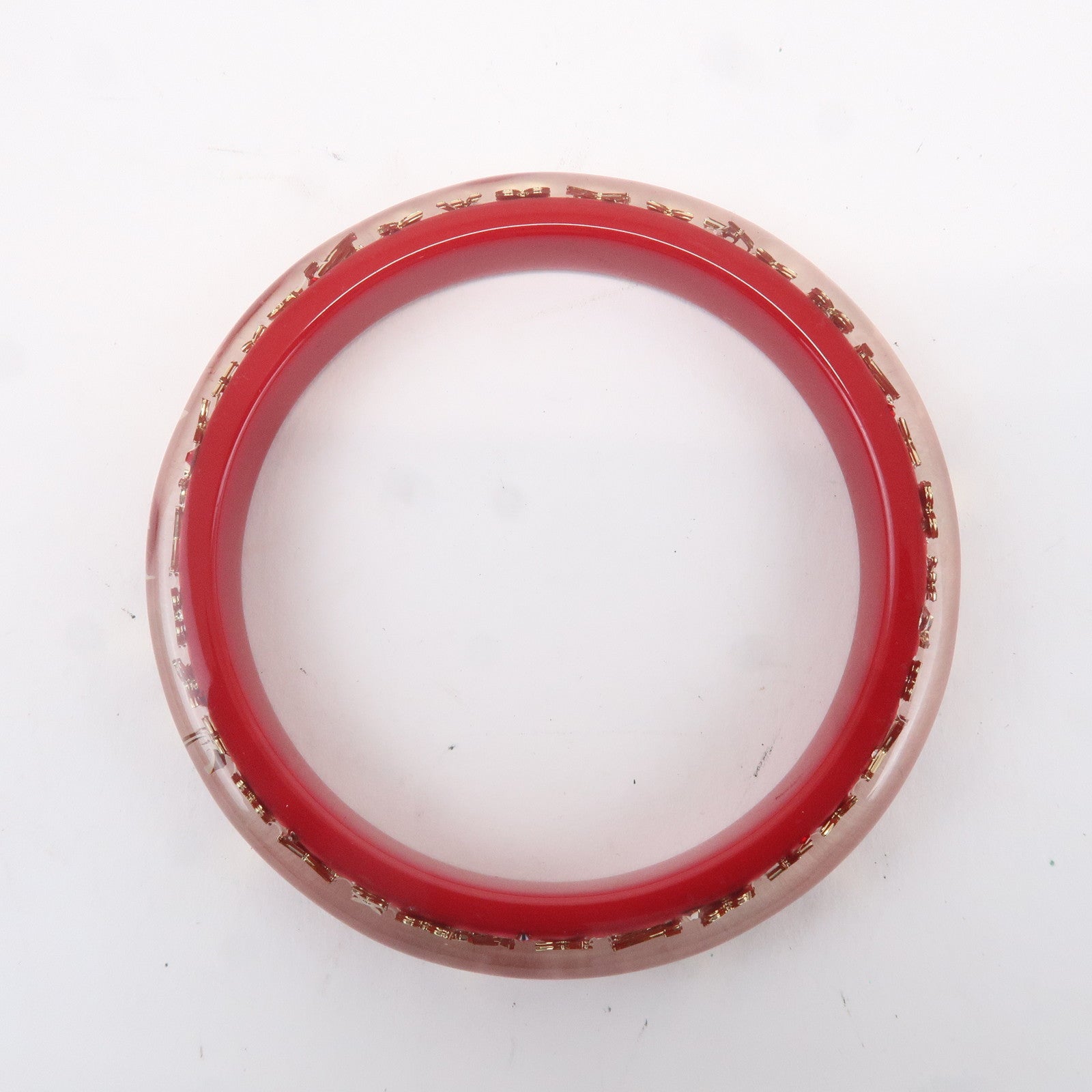 Louis Vuitton Bracelet Inclusion Bangle Red Gold M65017