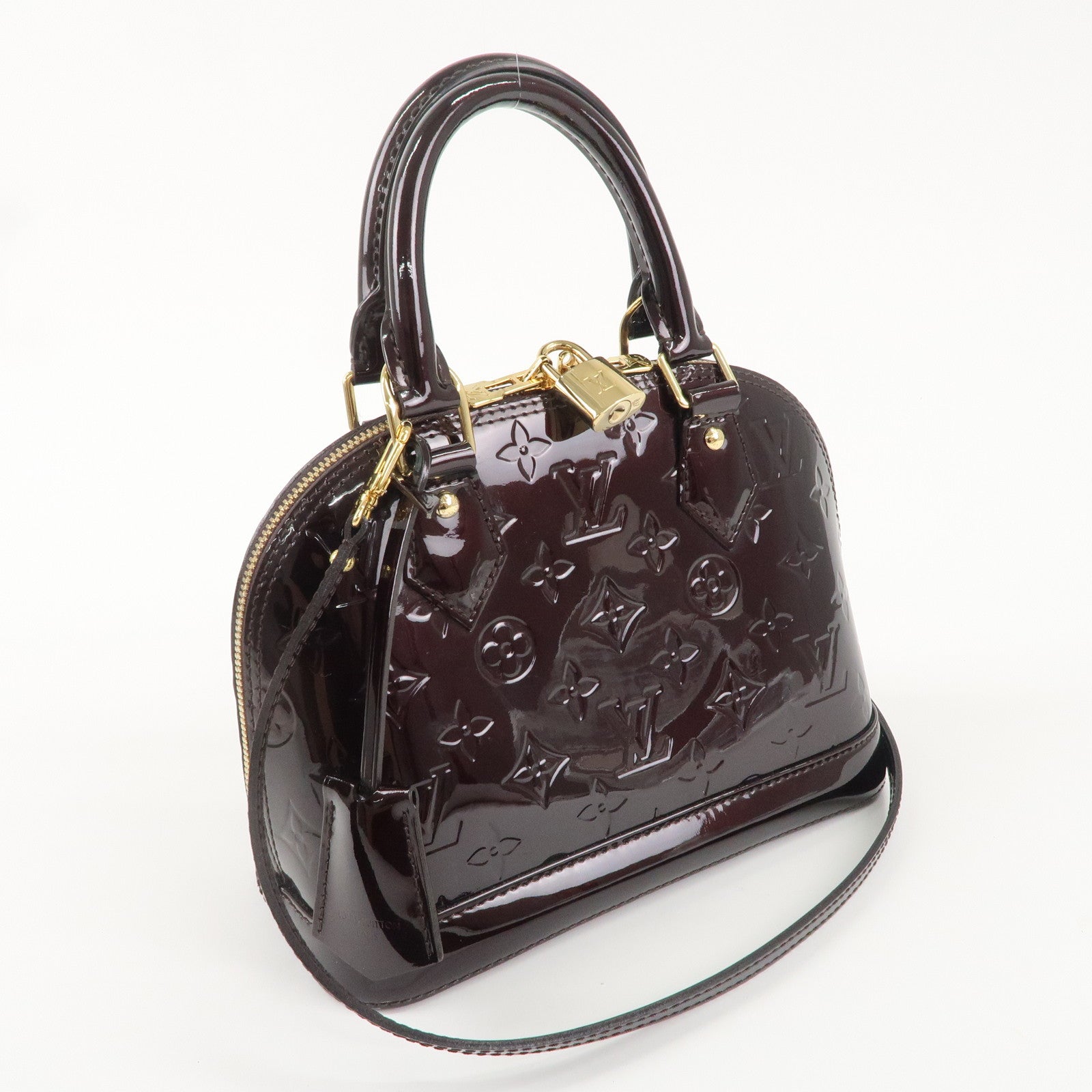 Louis Vuitton Monogram Vernis Alma BB Amarante Hand Bag M91678