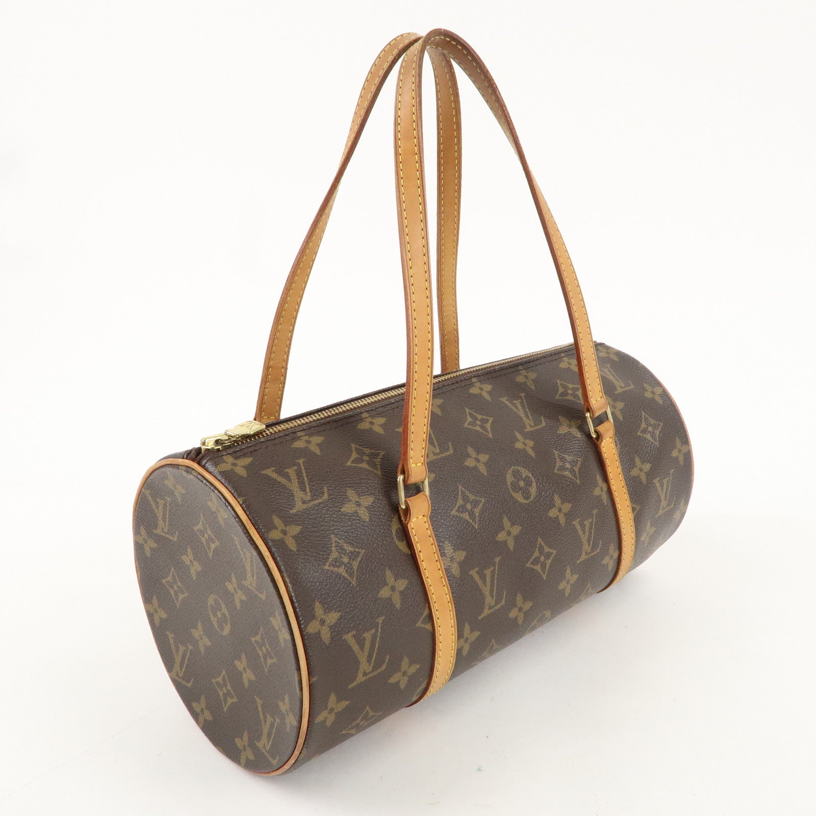 Louis Vuitton Monogram Papillon 30 Hand Bag Brown M51385