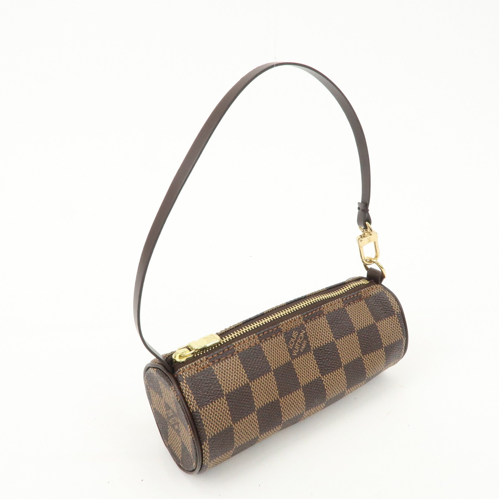 Louis Vuitton Damier Ebene Mini Pouch for Papillon Bag Brown Used