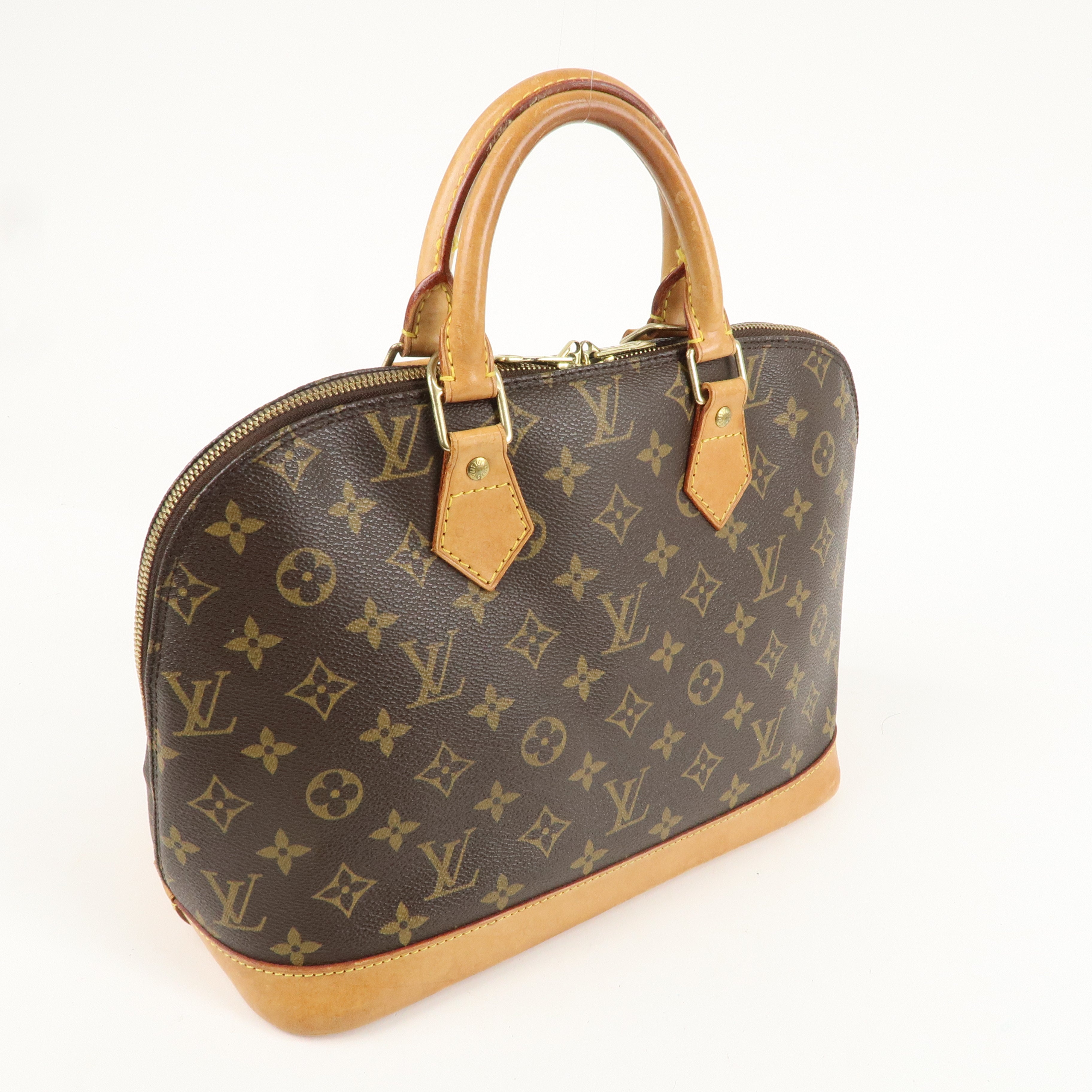 Louis Vuitton Monogram Alma Hand Bag Brown M51130