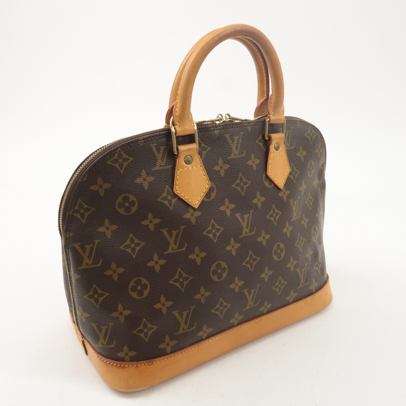 Louis Vuitton Monogram Alma Hand Bag Brown M51130