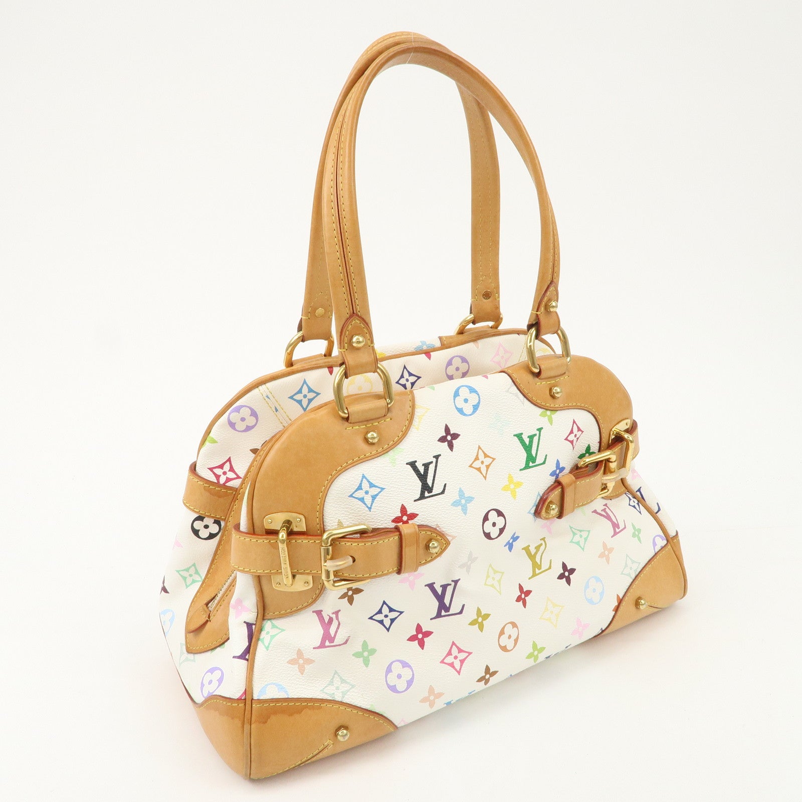 Louis Vuitton Monogram Multicolor Claudia Hand Bag Blanc M40193 Used