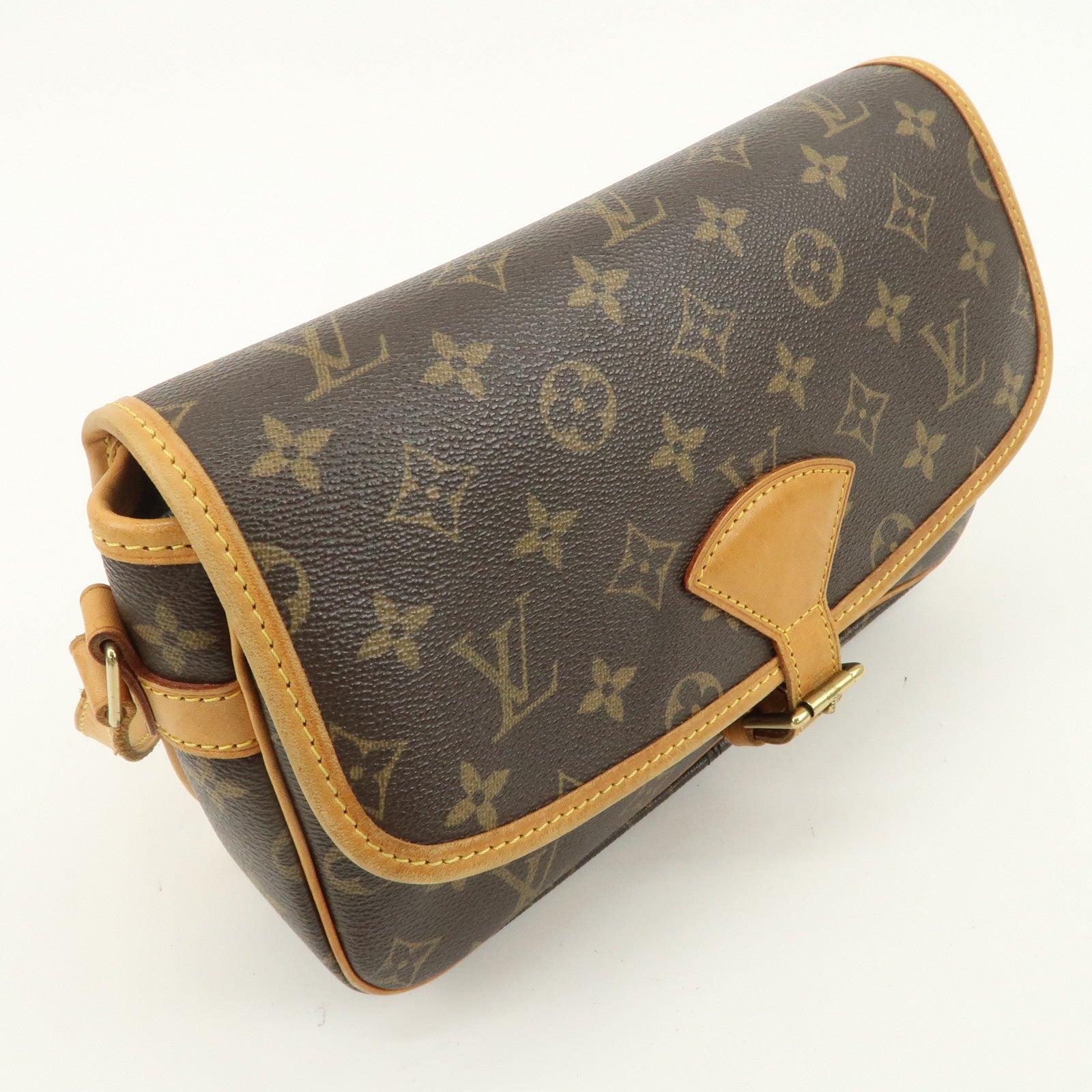 Louis Vuitton Monogram Sologne Shoulder Bag Brown M42250 Used