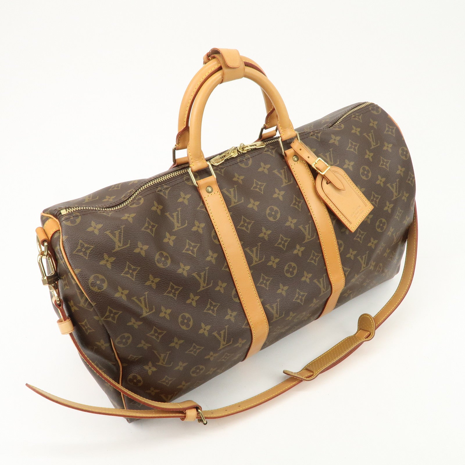 Louis Vuitton Monogram Keep All Bandouliere 50 Boston Bag M41416 Used