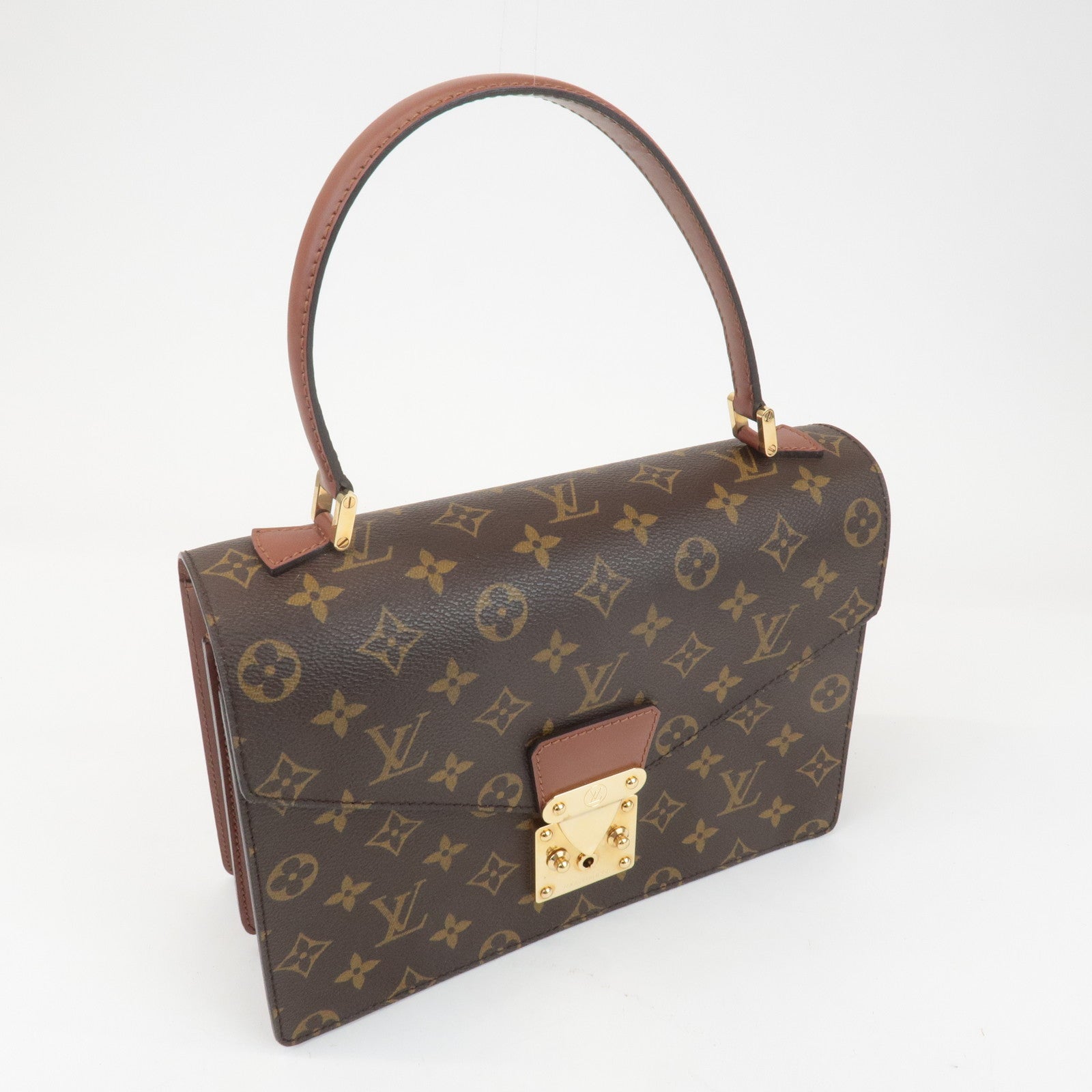 Louis Vuitton Monogram Concorde Hand Bag Brown M51190 Used