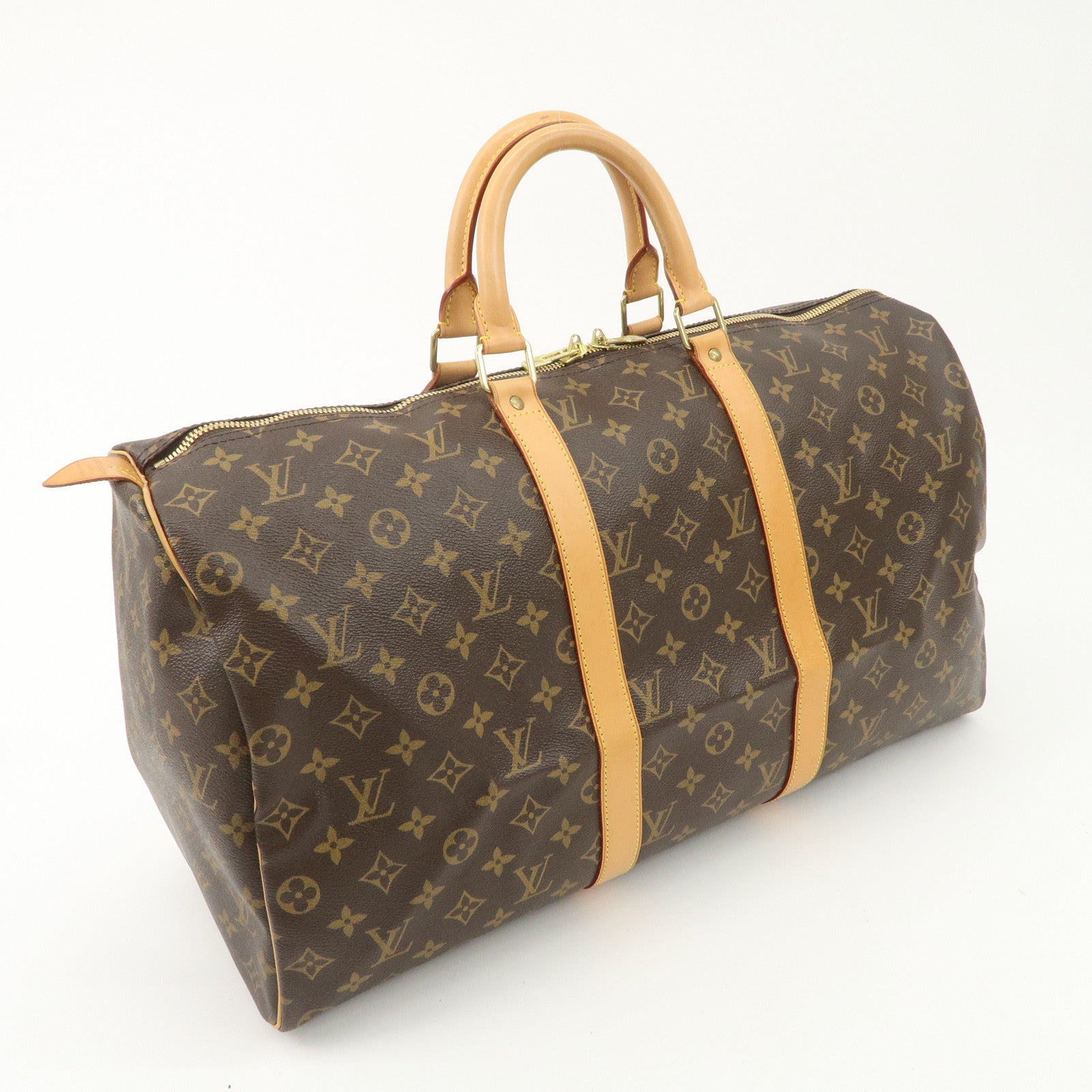 Louis Vuitton Monogram Keep All 50 Boston Bag Brown M41426