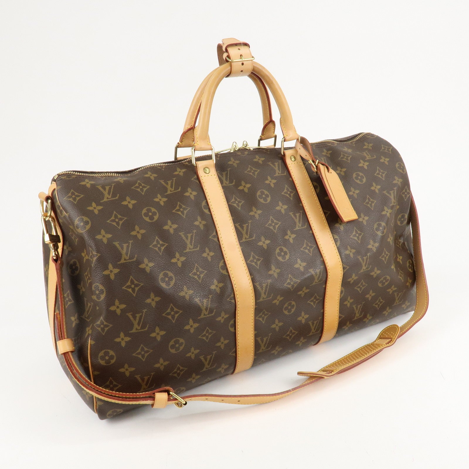 Louis Vuitton Monogram Keep All Bandouliere 50 Boston Bag M41416 Used