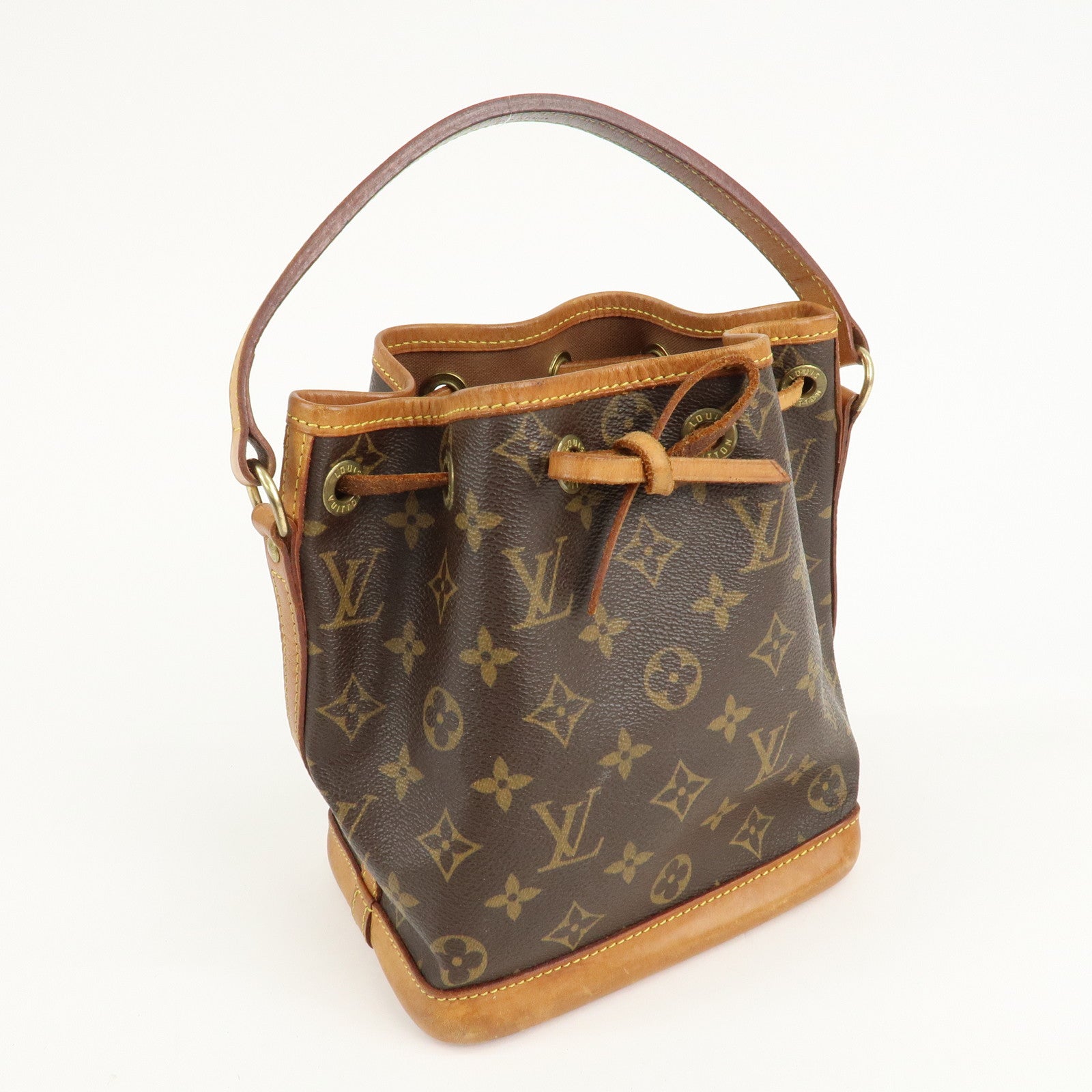 Louis Vuitton Monogram Mini Noe Hand Bag Brown M42227 Used