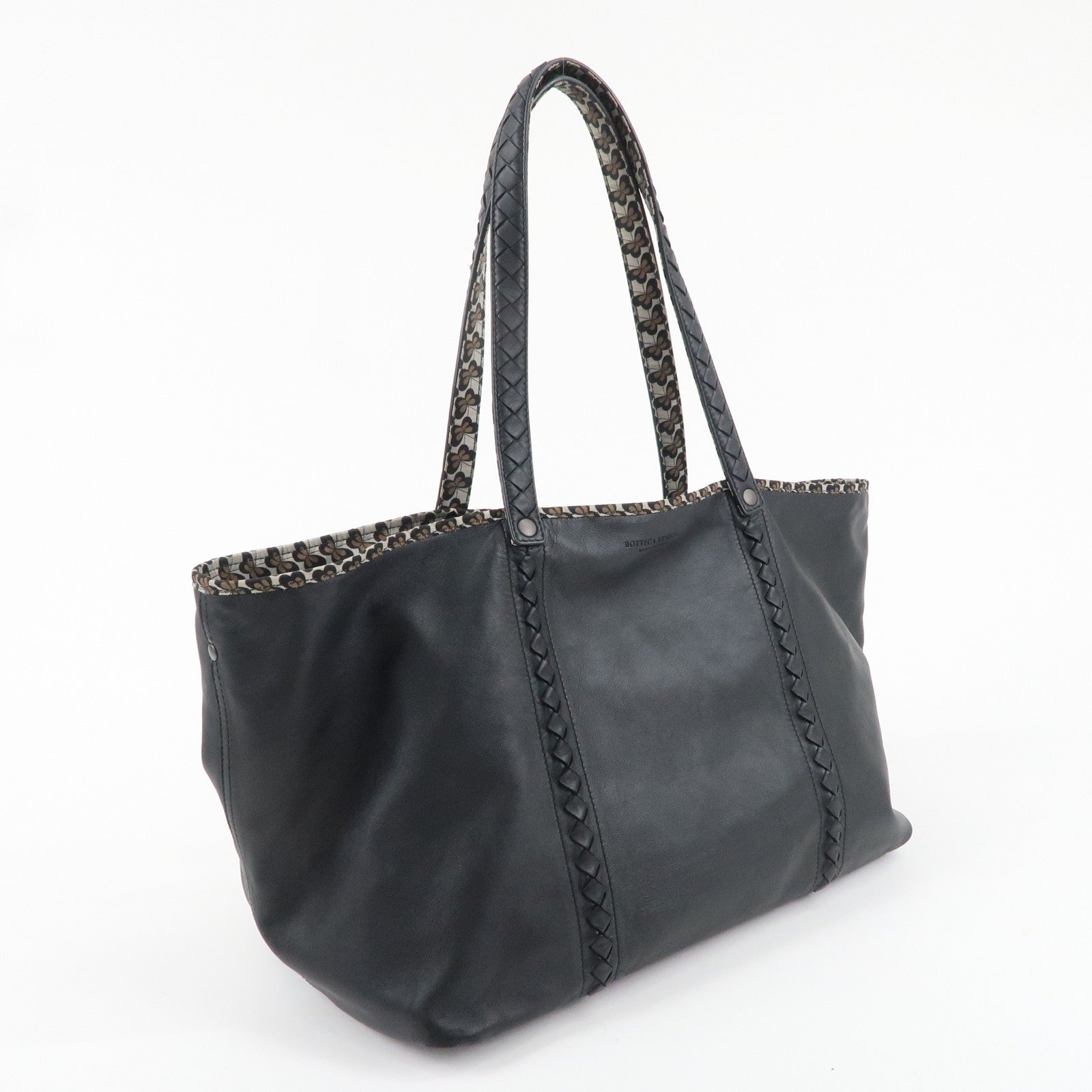 BOTTEGA VENETA Leather Reversible Tote Bag Black