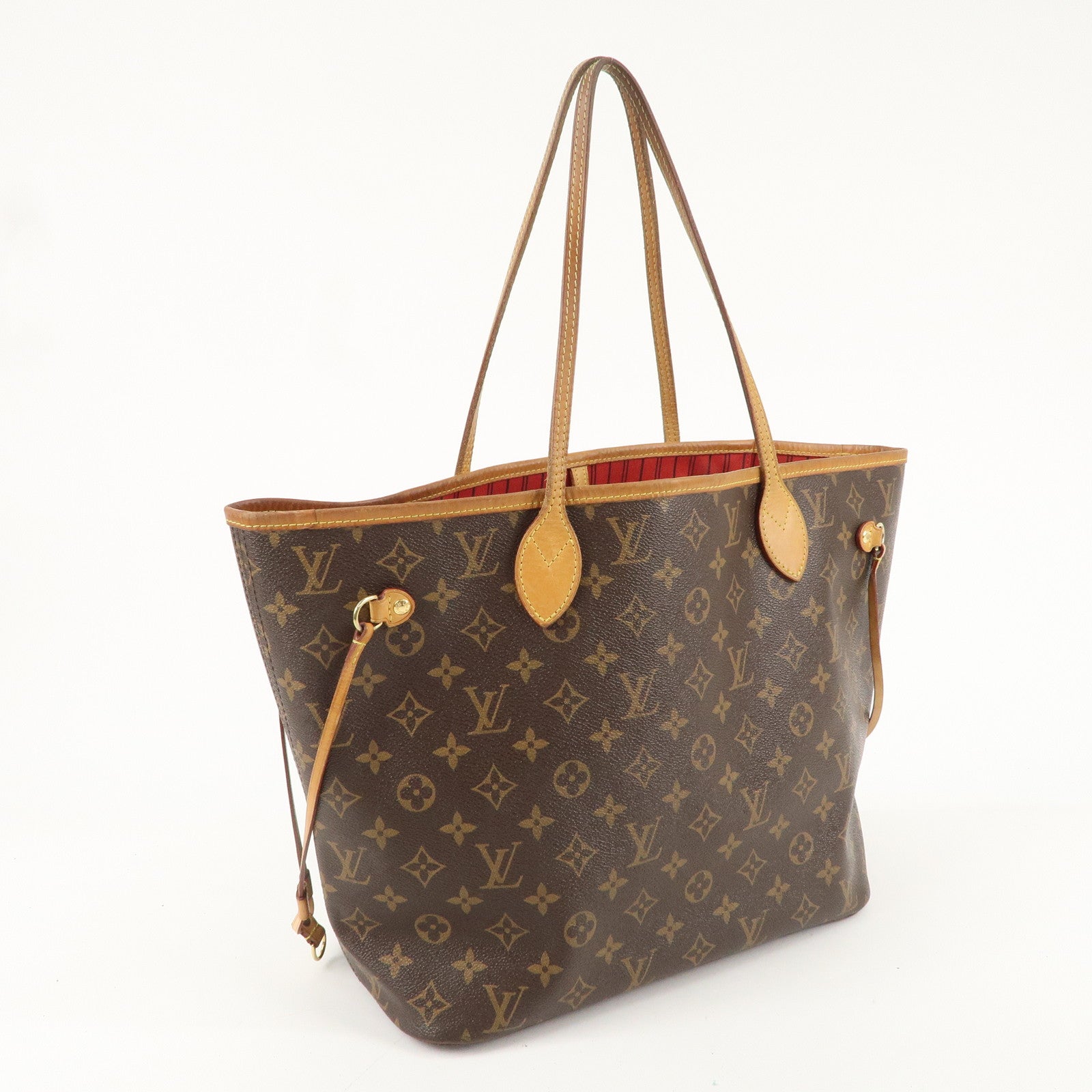 Louis Vuitton Monogram Neverfull MM Tote Bag Cerise M41177