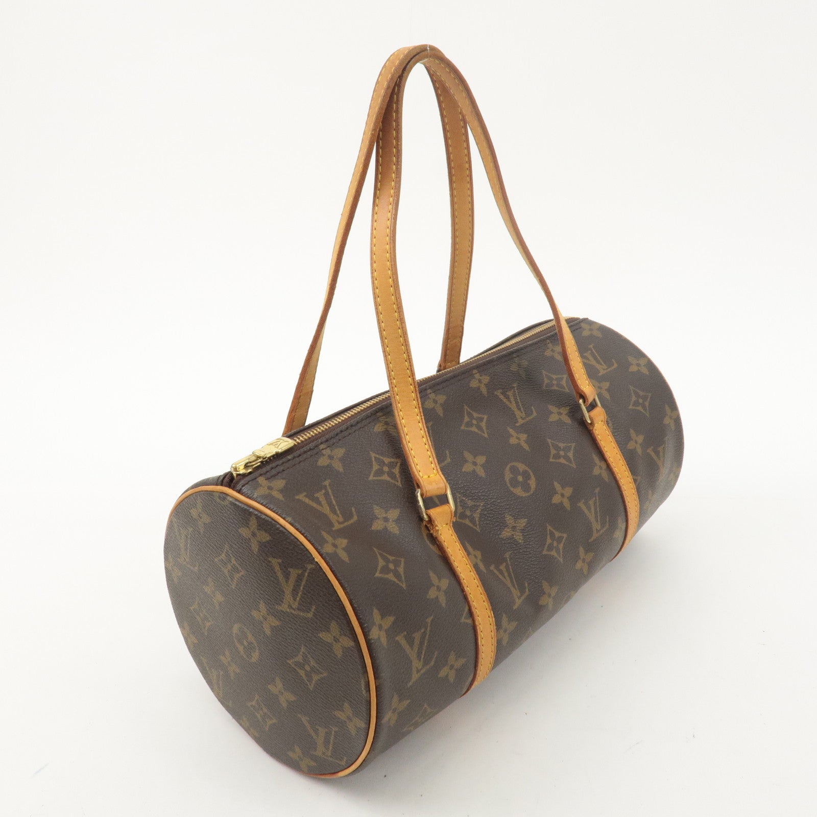 Louis Vuitton Monogram Papillon 30 Hand Bag 
Pouch Brown M51385