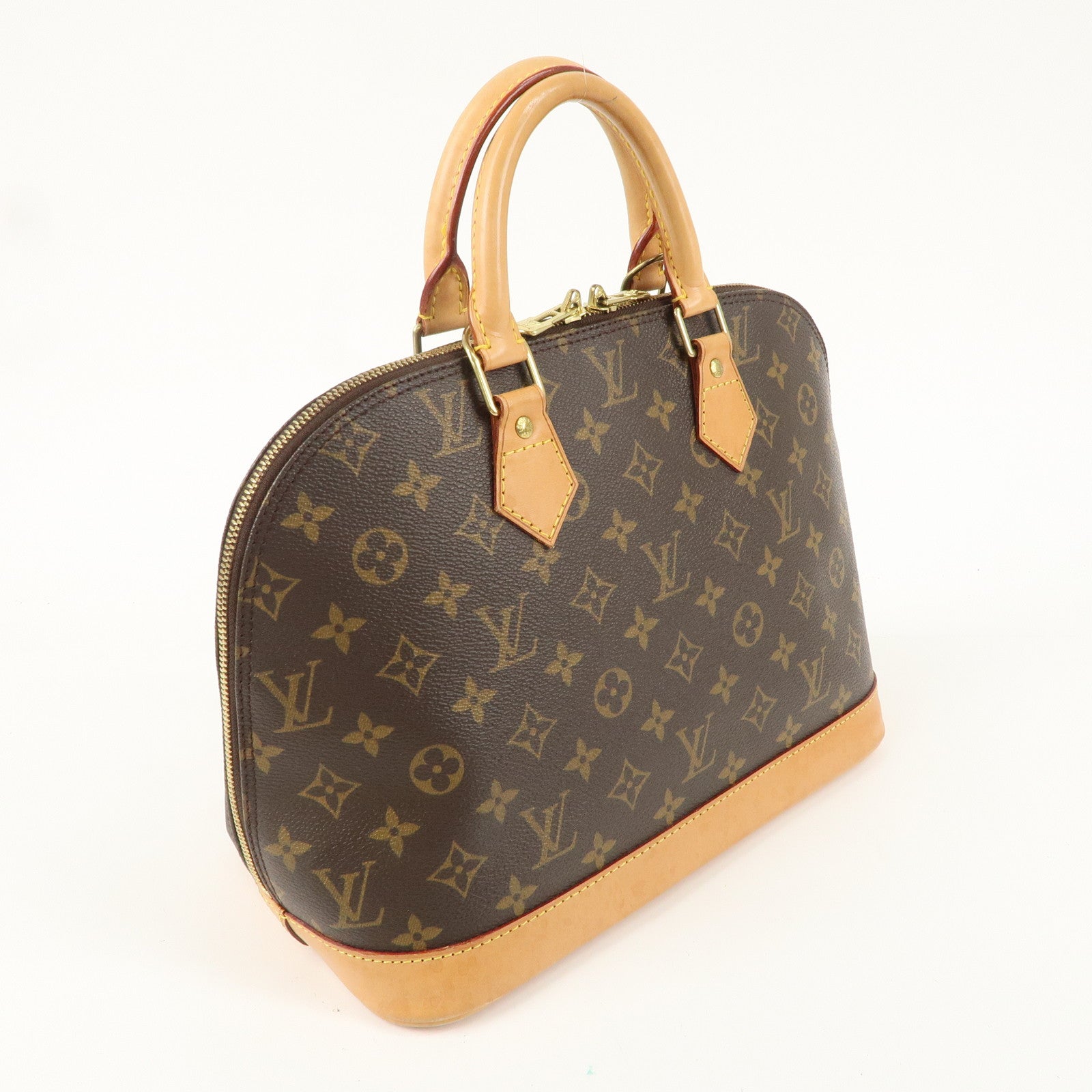 Louis Vuitton Monogram Alma Hand Bag Brown M51130