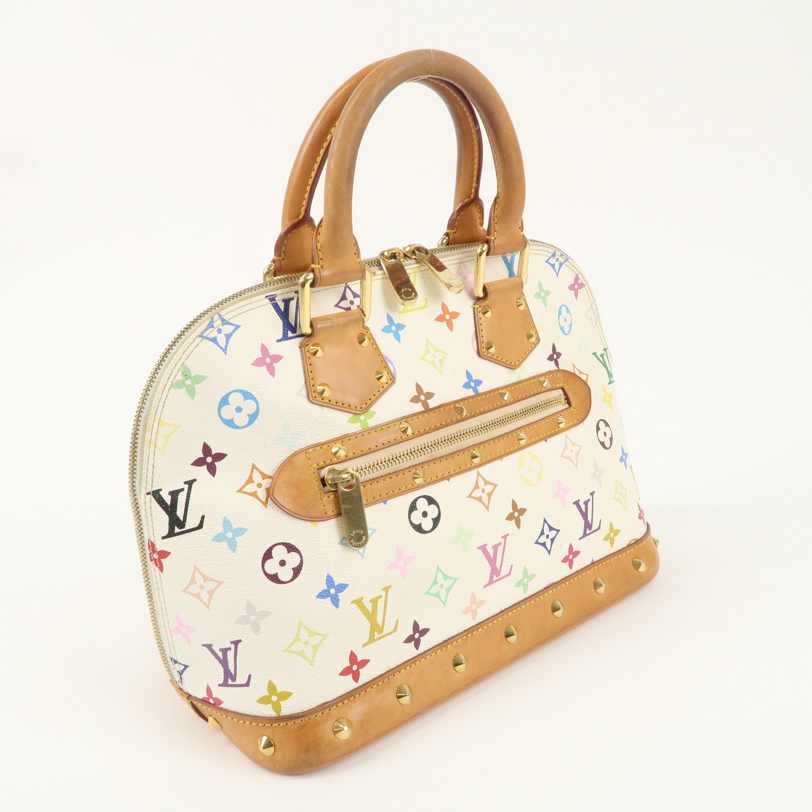 Louis Vuitton Monogram Multi Color Alma PM Hand Bag Blanc M92647