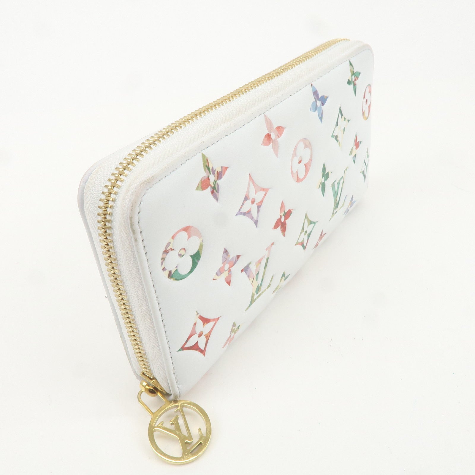 Louis Vuitton Garden Monogram Zippy Wallet Blanc M81694