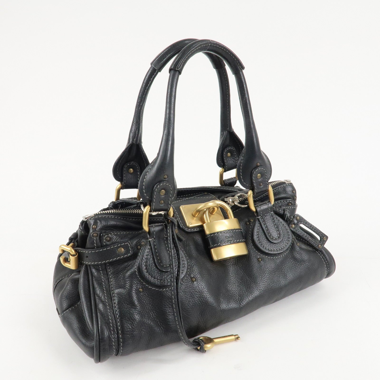 Chloe Paddington Leather Hand Bag Shoulder Bag Medium