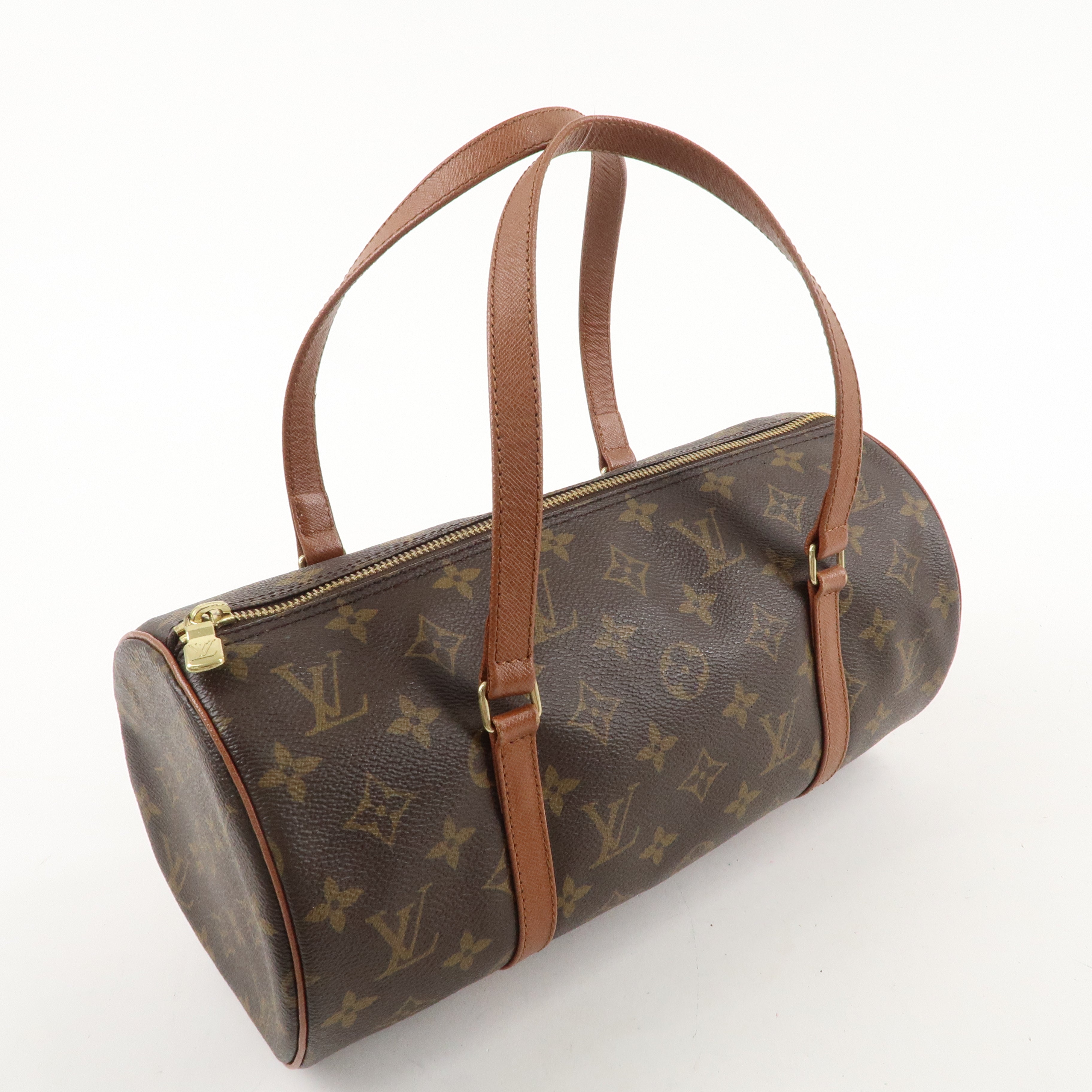 Louis Vuitton Monogram Papillon 30 Hand Bag Brown M51365