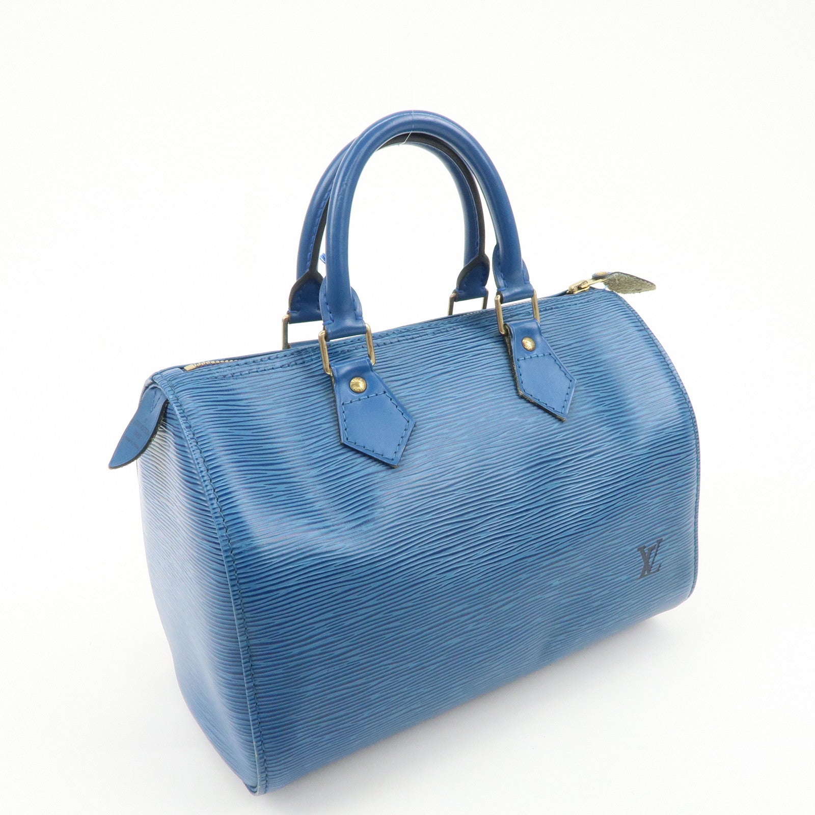 Louis Vuitton Epi Speedy 30 Hand Bag Boston Bag Blue M43005 Used