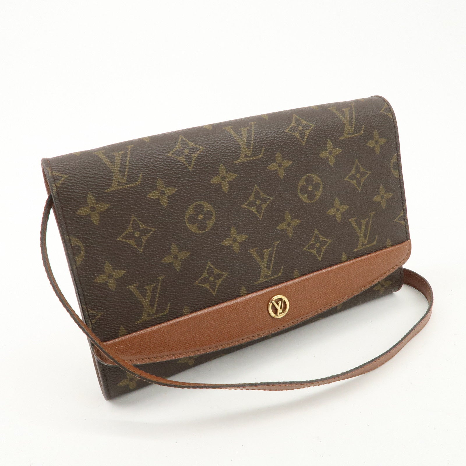 Louis Vuitton Monogram Bordeaux Shoulder Bag Hand Bag M51798 Used