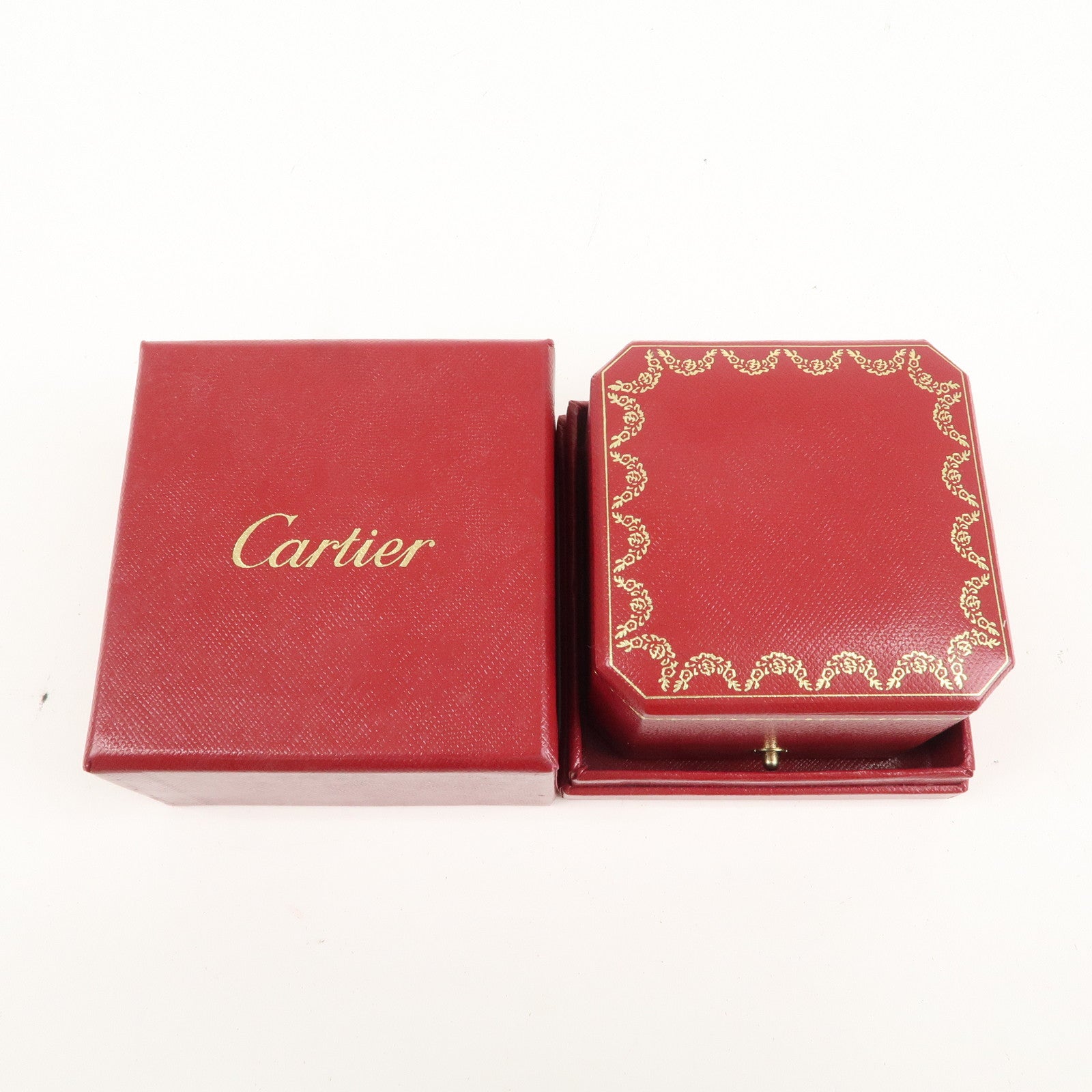 Cartier Set of 2 Ring Box Display Box Jewelry Box For Ring Red